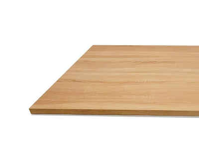 Schaff Tischplatte Eiche, Hellgrau oder Platinweiß, 120 / 140 / 160 / 180x80 cm
