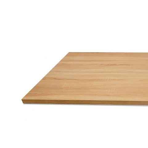 Schaff Tischplatte Eiche, Hellgrau oder Platinweiß, 120 / 140 / 160 / 180x80 cm