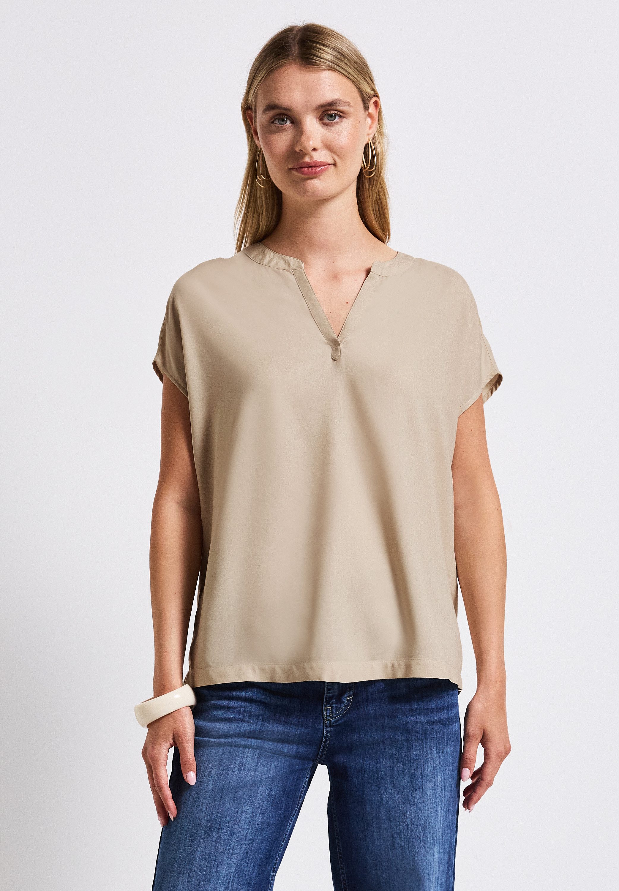 STREET ONE Kurzarmbluse, aus softer Viskose günstig online kaufen