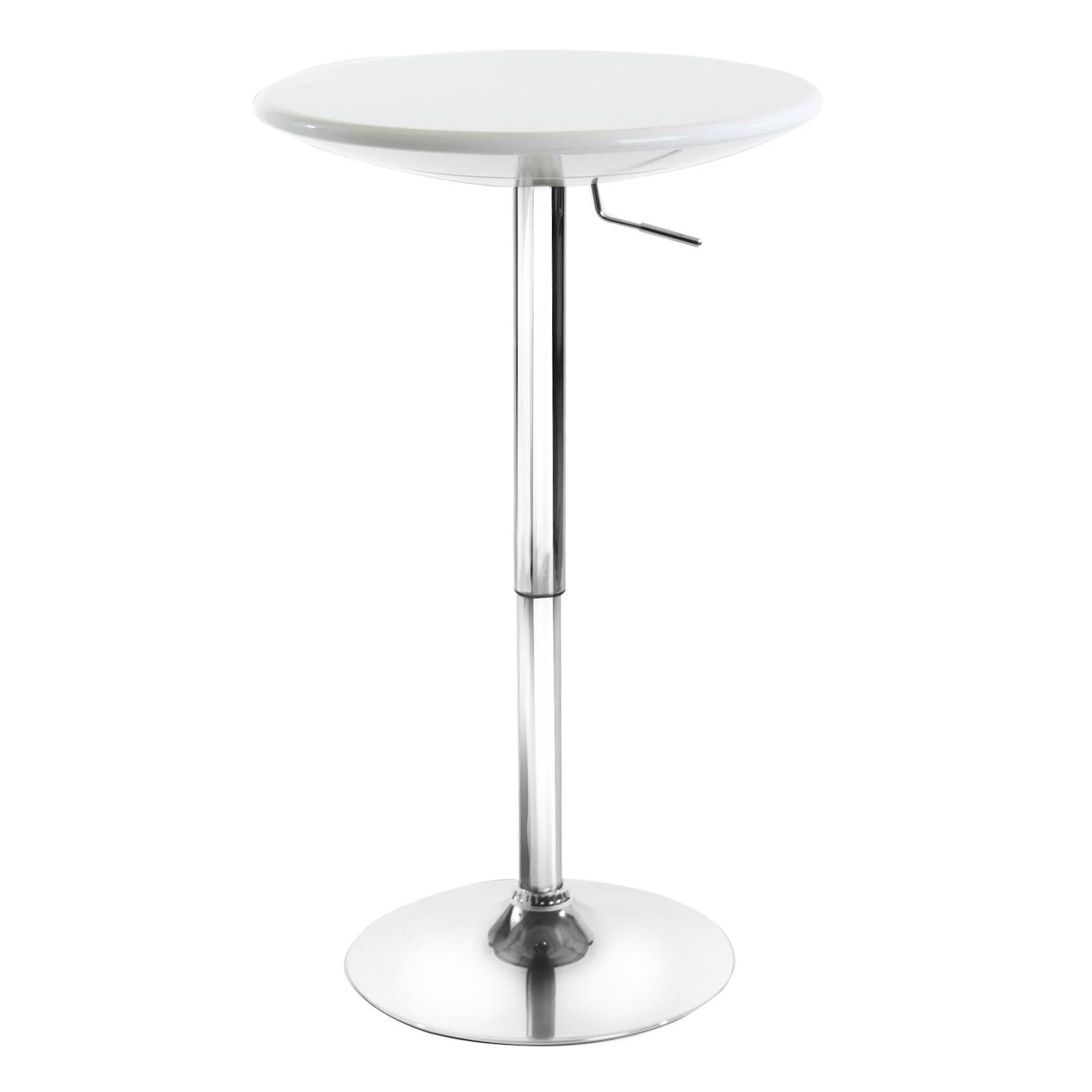 Bistrotisch Säulen-Esstisch Loungetisch weiss Tisch DOMINIK, IDIMEX Beistelltisch Bartisch