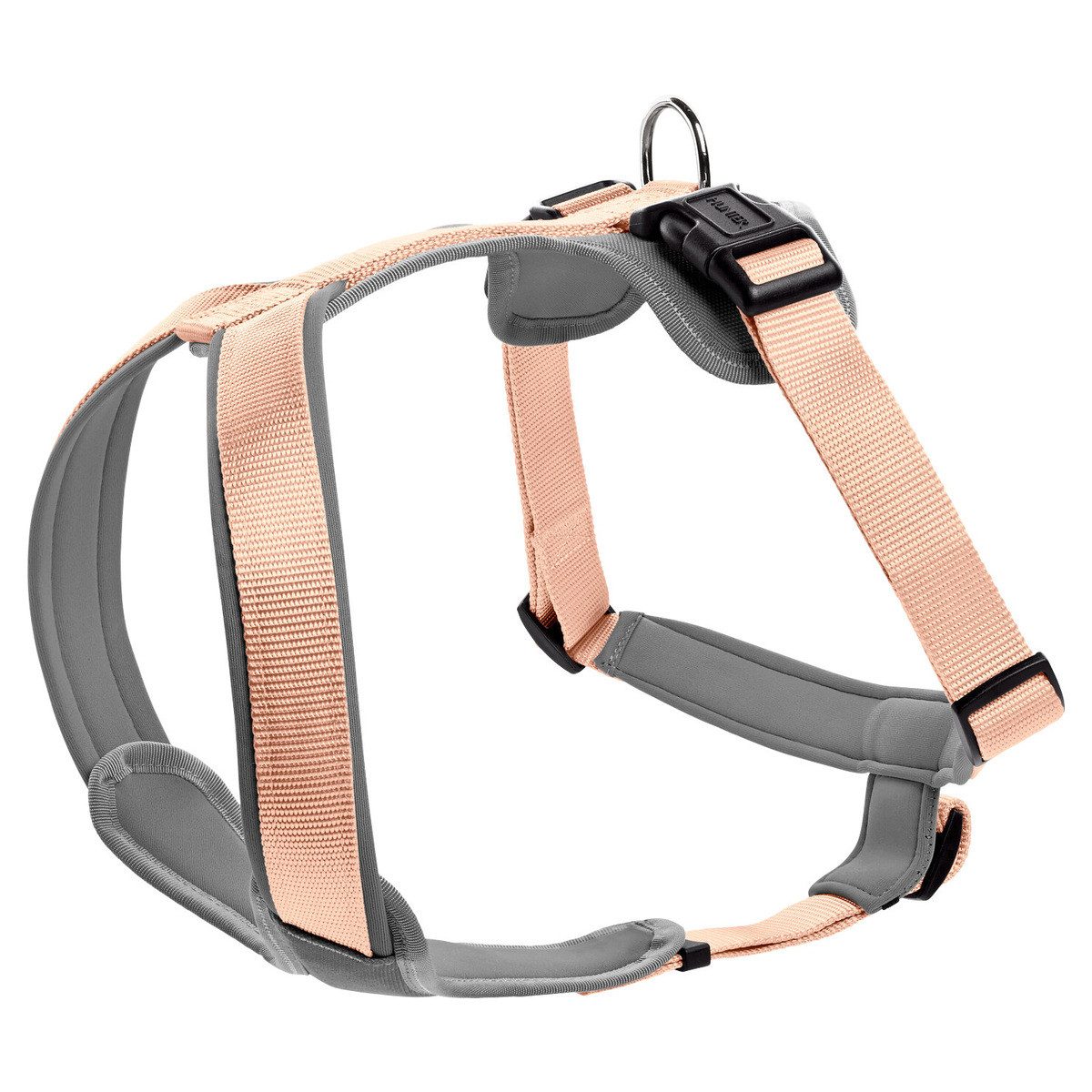 Hunter Tierbedarf Hunde-Geschirr Geschirr Neopren pfirsich/grau