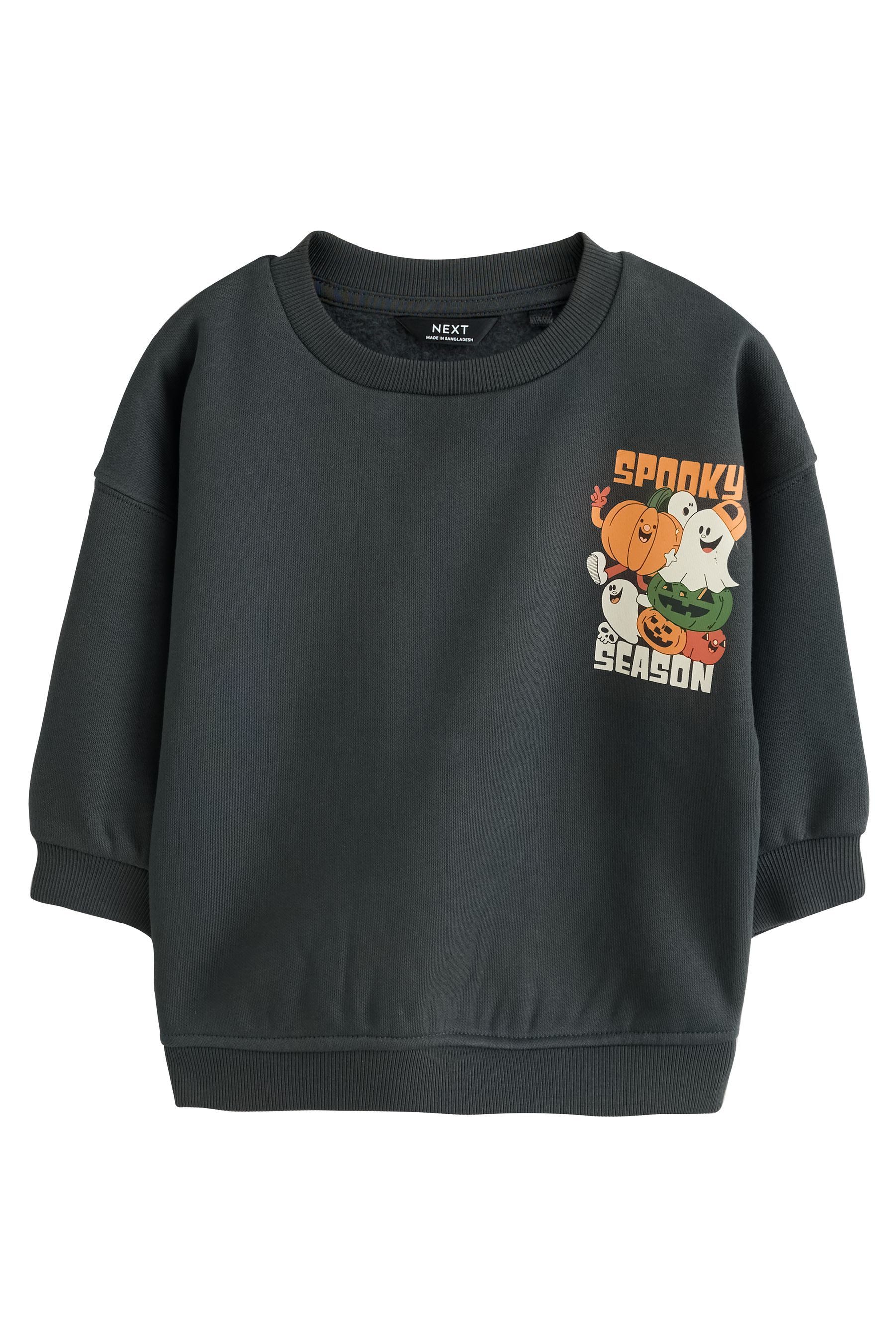 Sweater Rundhals-Sweatshirt mit Rücken-Print