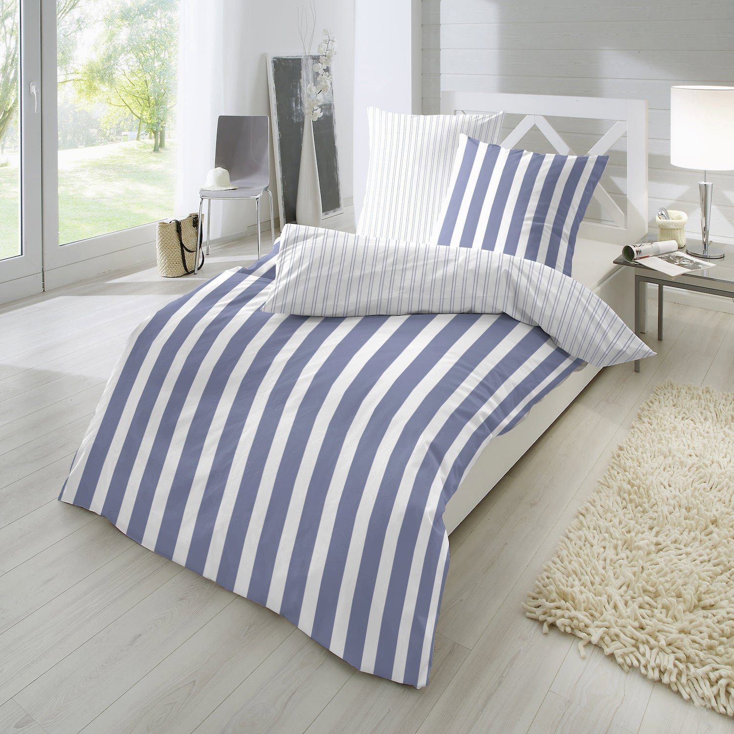 Bettwäsche Bettwäsche 4 stylischen Farben gestreift Bettbezug ...