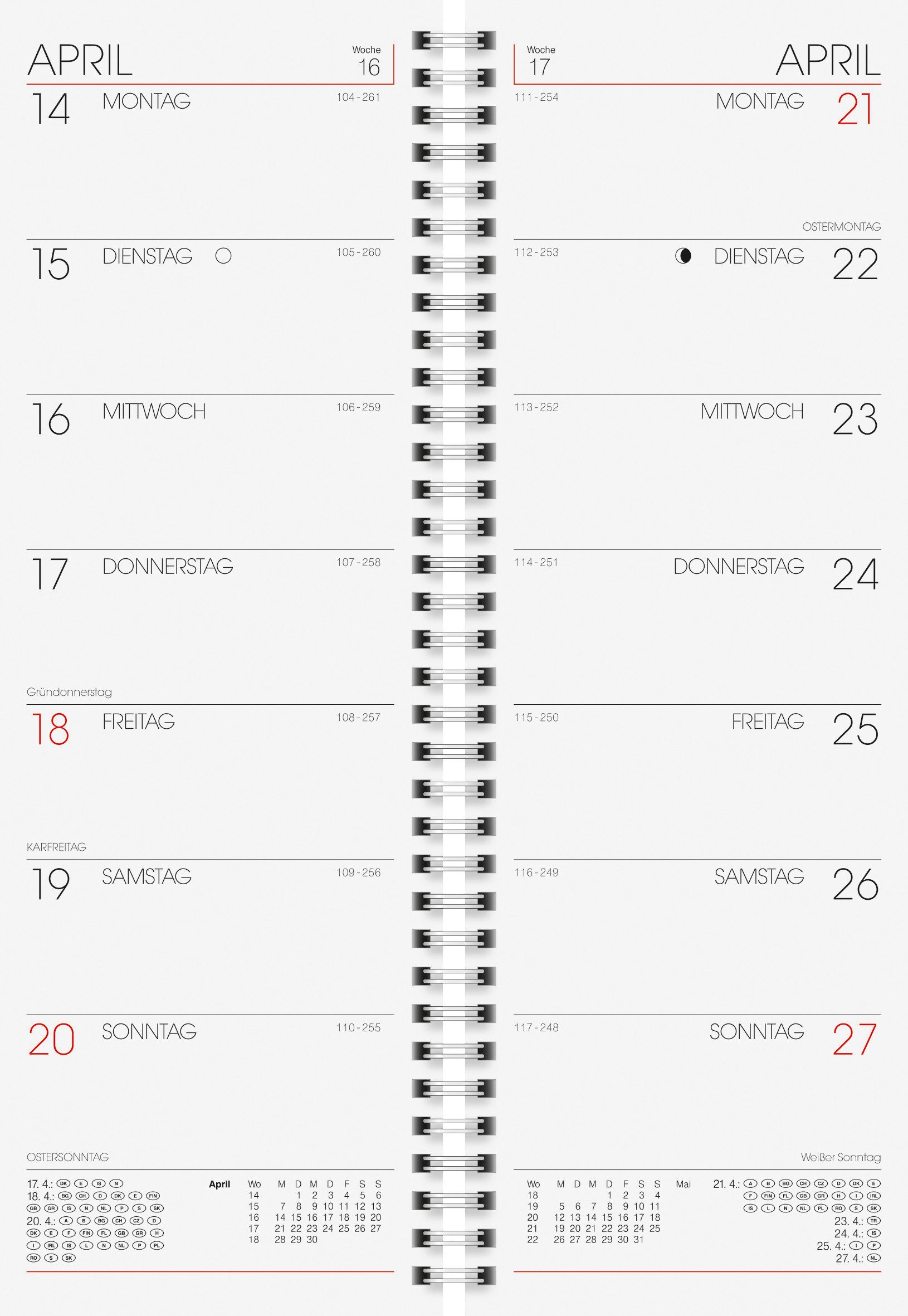 BRUNNEN Schreibtischkalender 2027 BRUNNEN Vormerkkalender – Bild 2 von 2