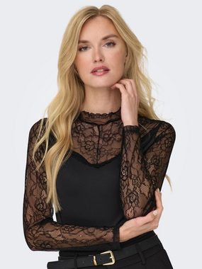 ONLY Langarmbody ONLVALERIE HIGHNECK L/S LACE BODY