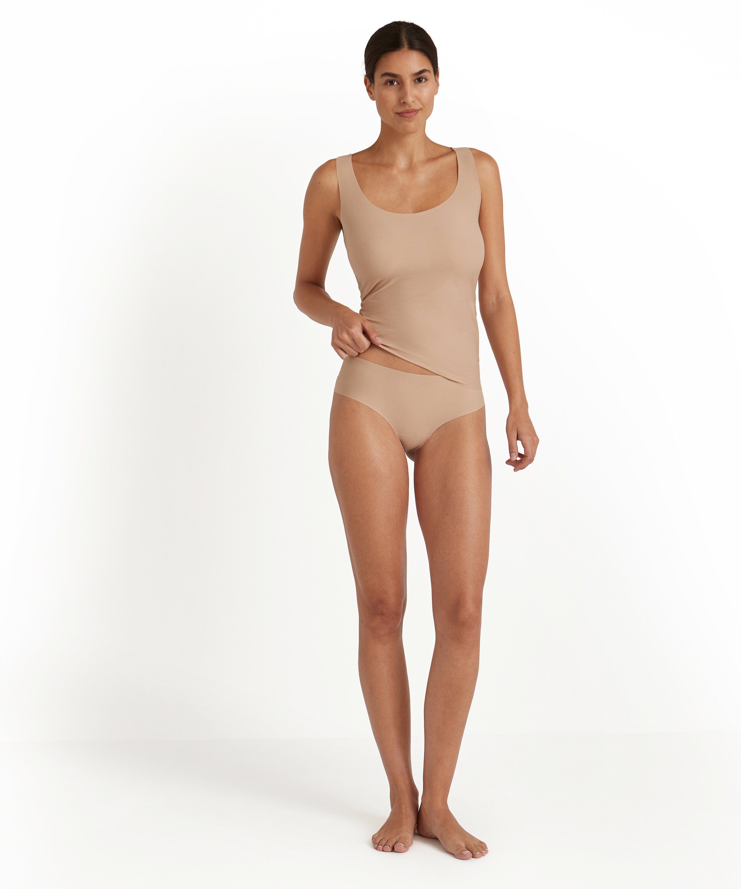 Verarbeitung Slip FALKE mit camel (4220) nahtloser 2-Pack (2-St)