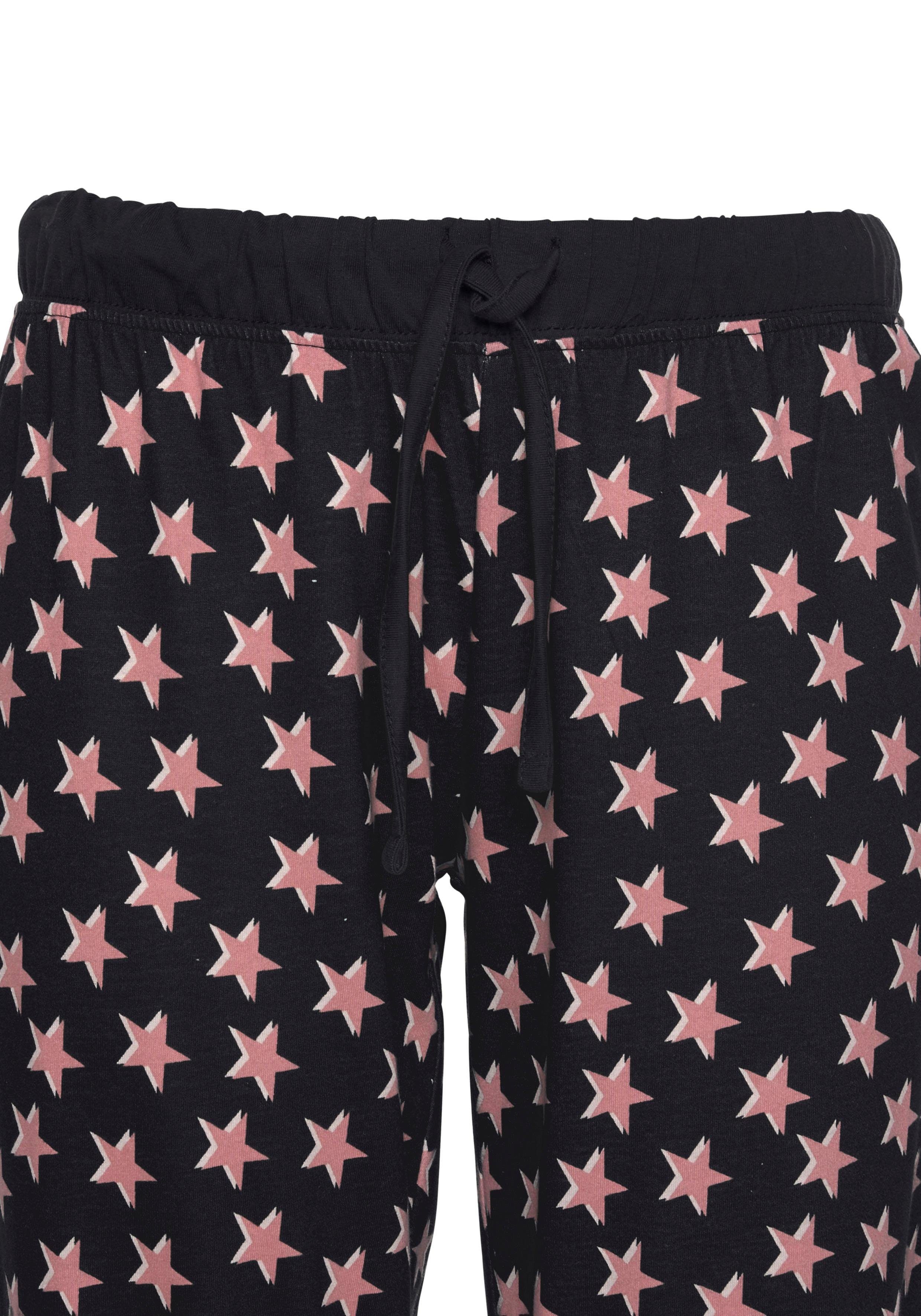 Vivance Dreams Pyjama (Packung, 4 tlg., 2 Stück) mit Sternenmuster