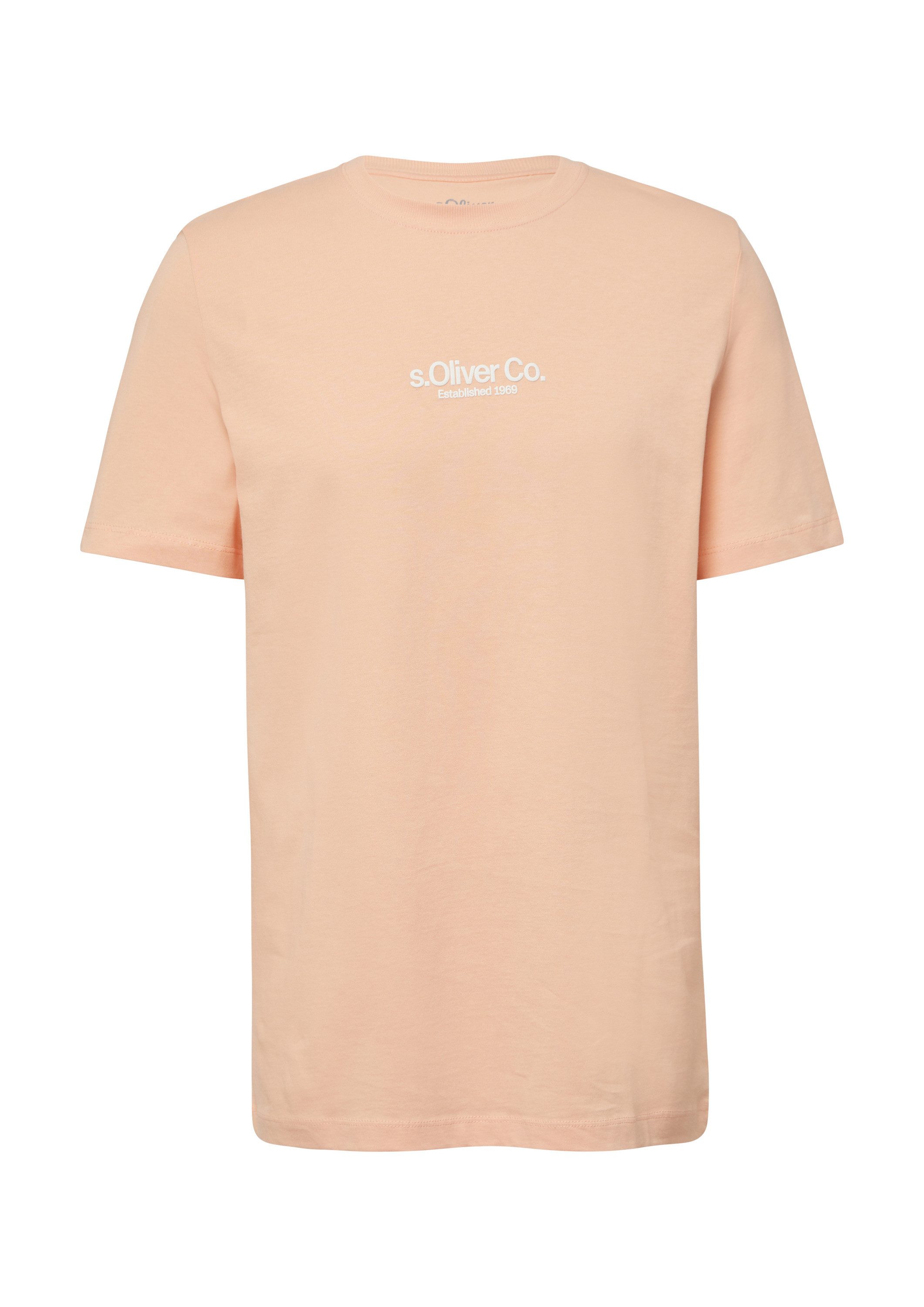 s.Oliver Kurzarmshirt T-Shirt T-Shirt aus Baumwolle mit Logo-Print günstig online kaufen