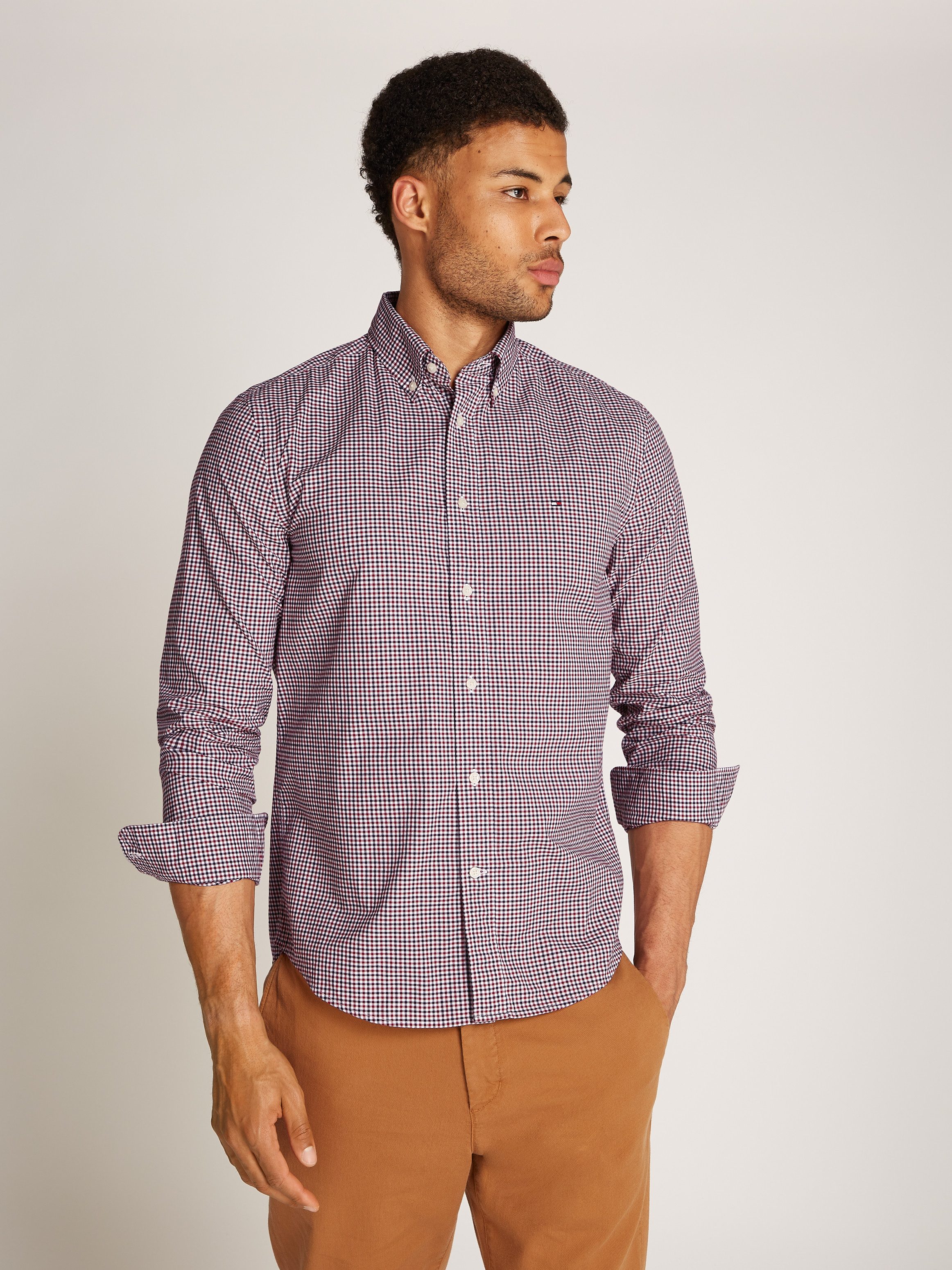 Tommy Hilfiger Businesshemd FLEX POPLIN GINGHAM günstig online kaufen
