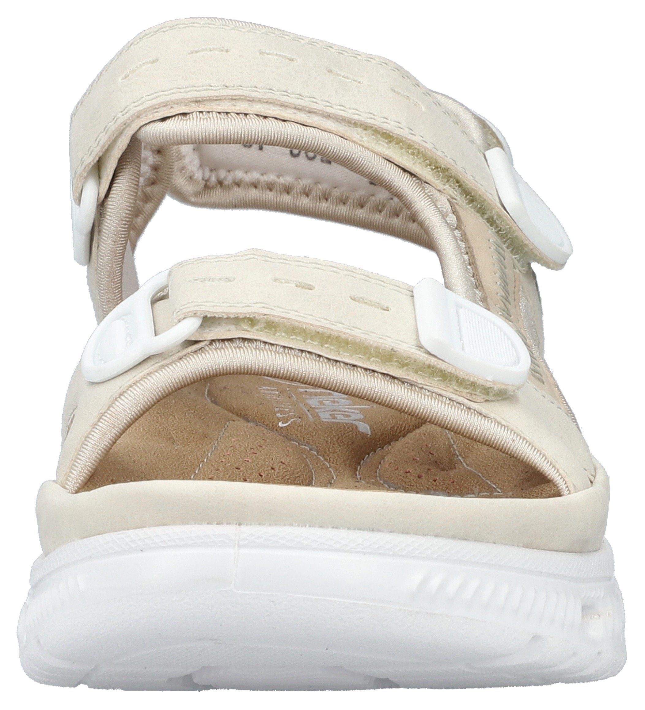 Rieker Sport Sandale, Sommerschuh, Sandalette, Plateauabsatz, mit Klettriemchen