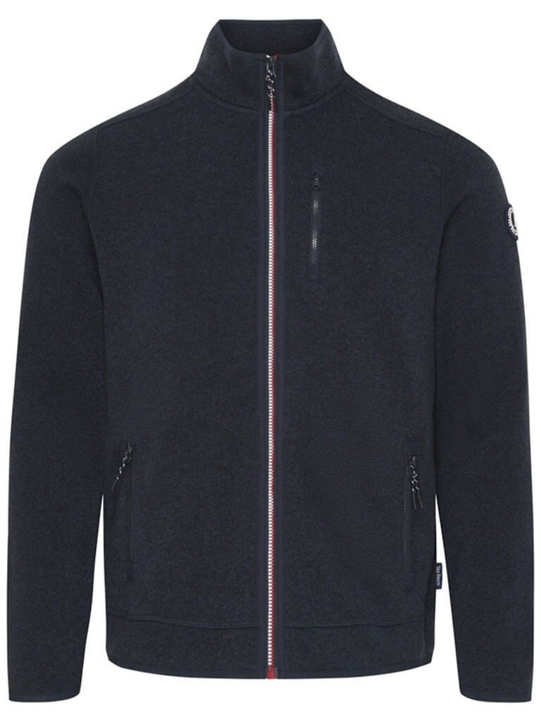 Sea Ranch Fleecejacke Herren Fleece-Strickjacke Sid mit Stehkragen und Reißverschluss