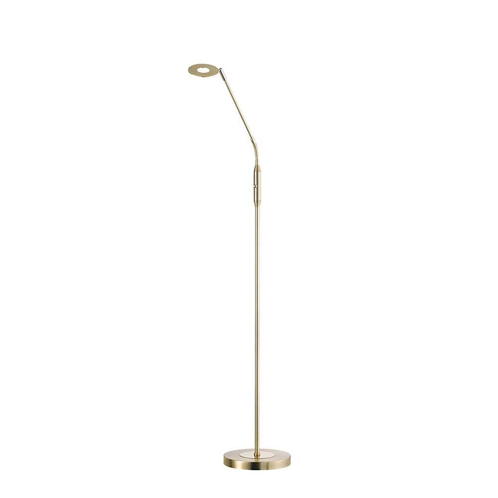 FISCHER & HONSEL LED Stehlampe, LED-Leuchtmittel fest verbaut, Warmweiß, Neutralweiß, Stehlampe Stehleuchte dimmbar LED Wohnzimmerlampe flexibel messing CCT