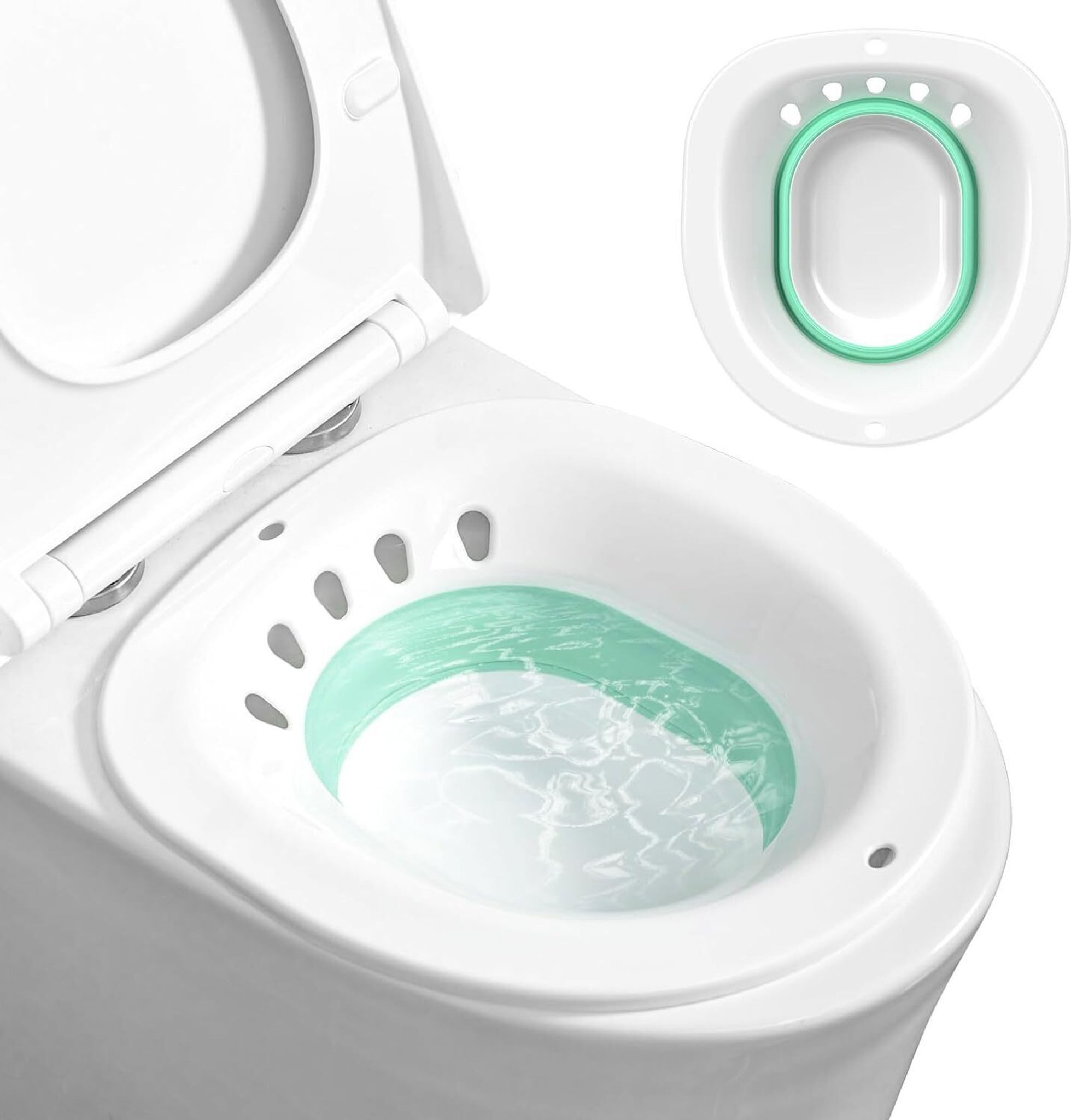 FELIXLEO Badewannensitz Sitzbadewanne Bidet-Sitz für Schwangere, Hämorrhoiden, Weiß