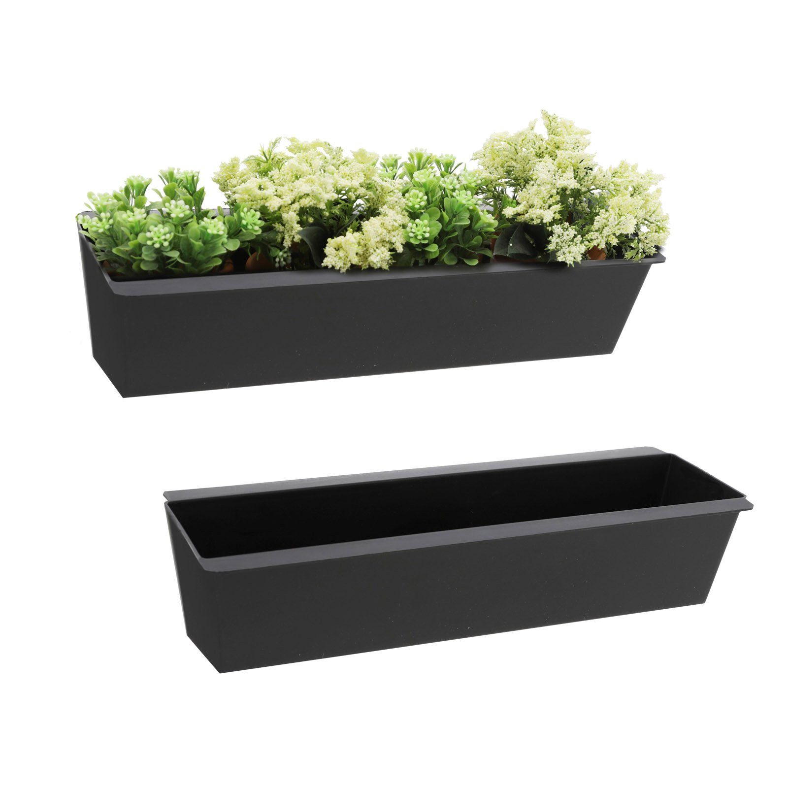 HAC24 Blumenkasten Pflanzkasten Europalette 13 Euro Stück), 36,8 cm x x Kunststoff, Hochbeet (12 9 Palette Blumenkübel