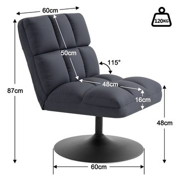 MCombo Drehsessel MCombo Drehsessel Cocktailsessel Loungesessel Mikrofaser4812
