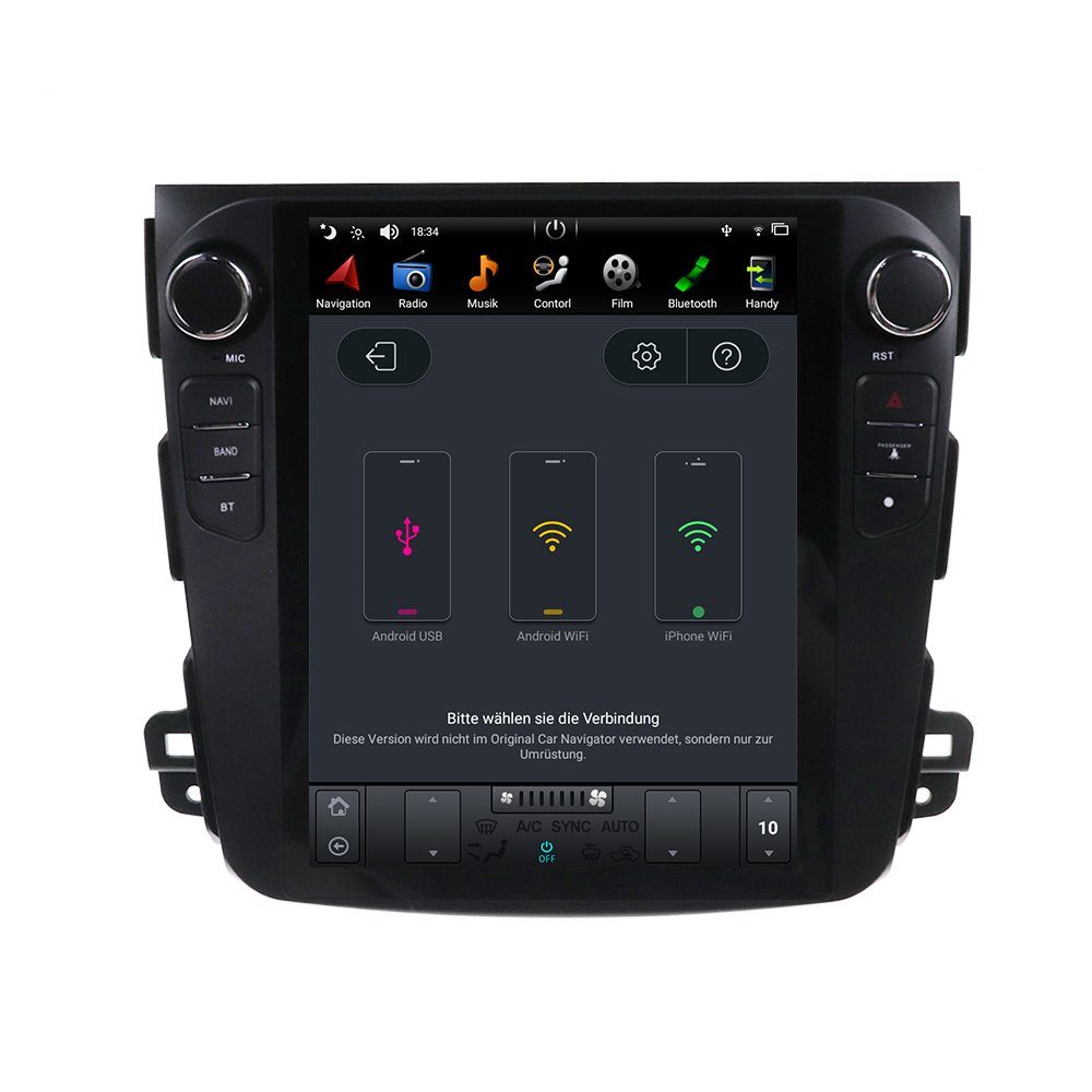 TAFFIO Für Mitsubishi Outlander 06-12 10"Touch Android Autoradio Navi CarPlay Einbau-Navigationsgerät