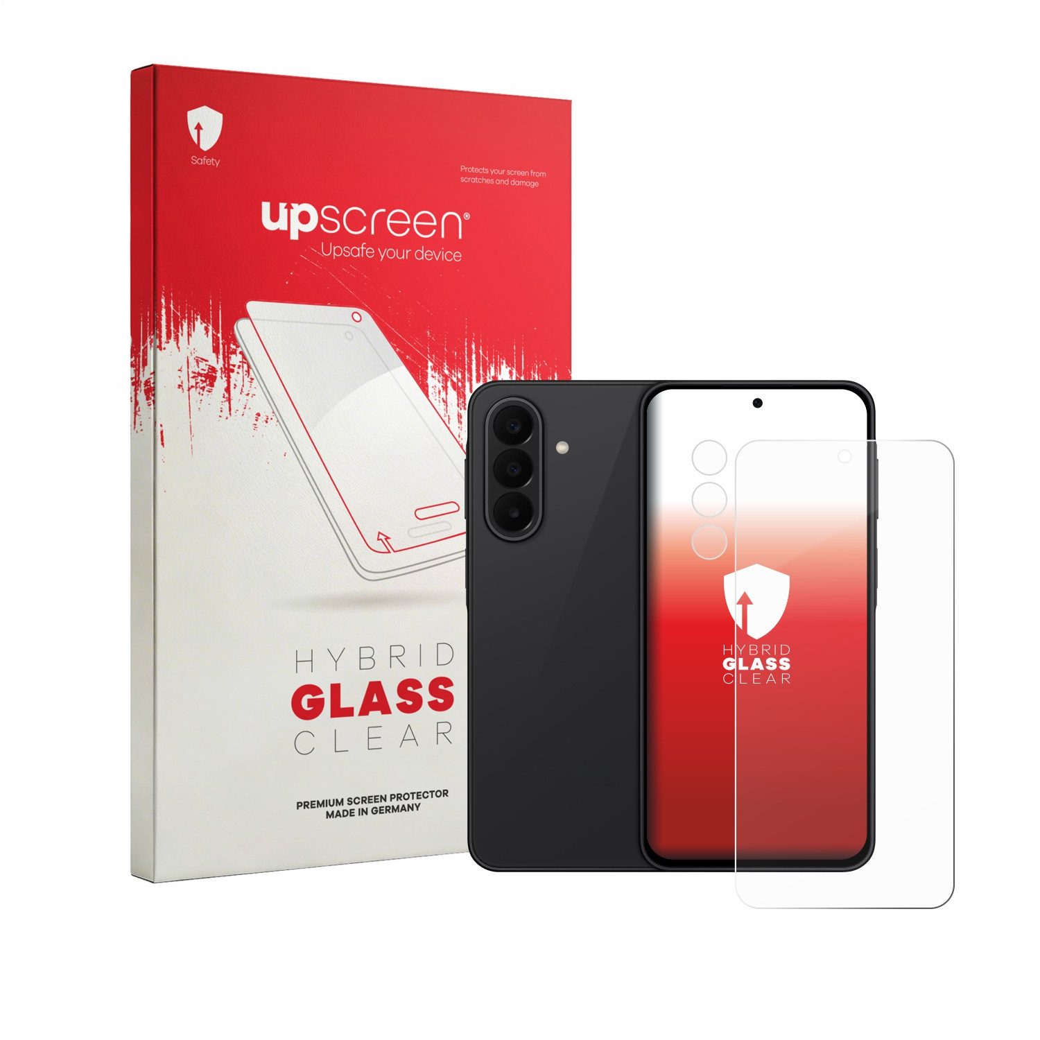 upscreen Displayschutzglas Folie für Samsung Galaxy A27 5G (Display+Kamera), Schutzfolie Glas Panzer Display Schutz klar