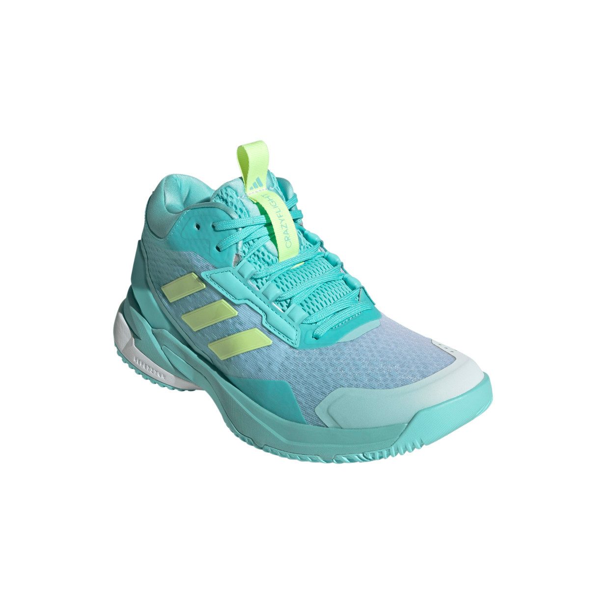 Hallen-Indoorschuhe CrazyFlight 6 Mid aquablau Damen Badmintonschuh