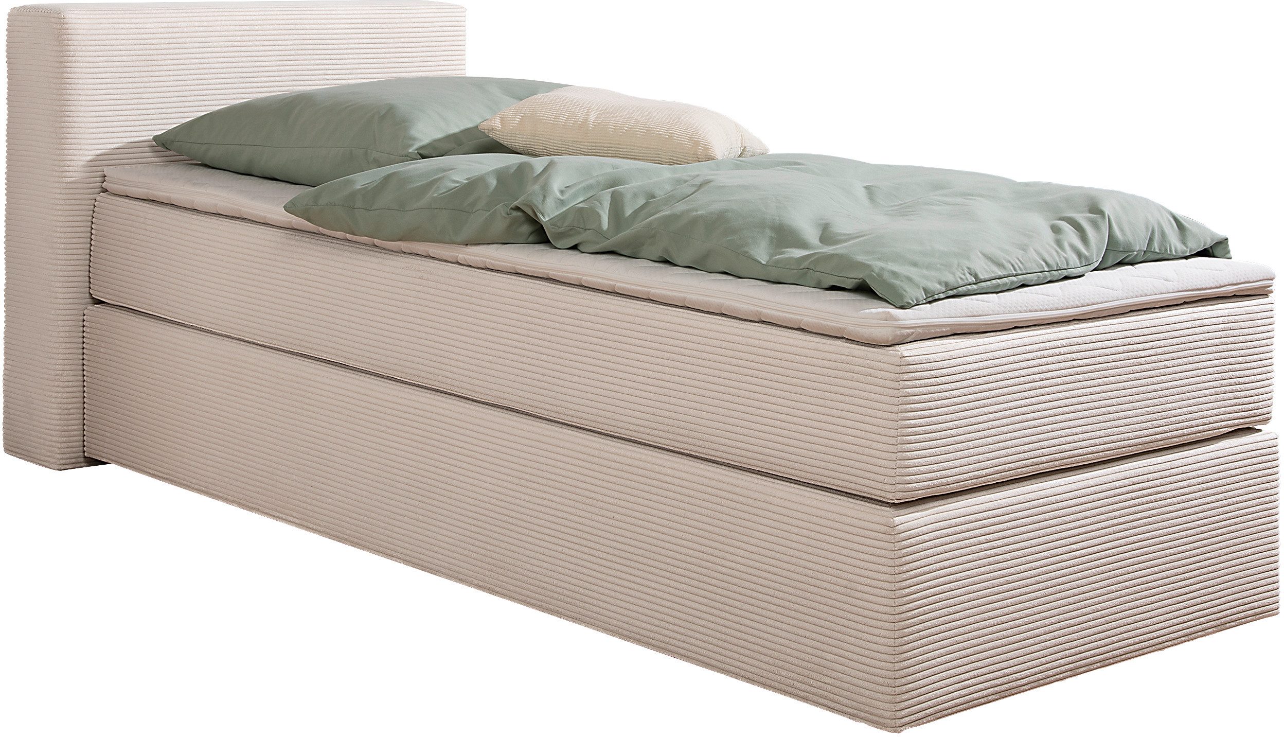 andas Boxspringbett "Åby", In Cord Bezug, wahlweise mit und ohne Matrazte e günstig online kaufen