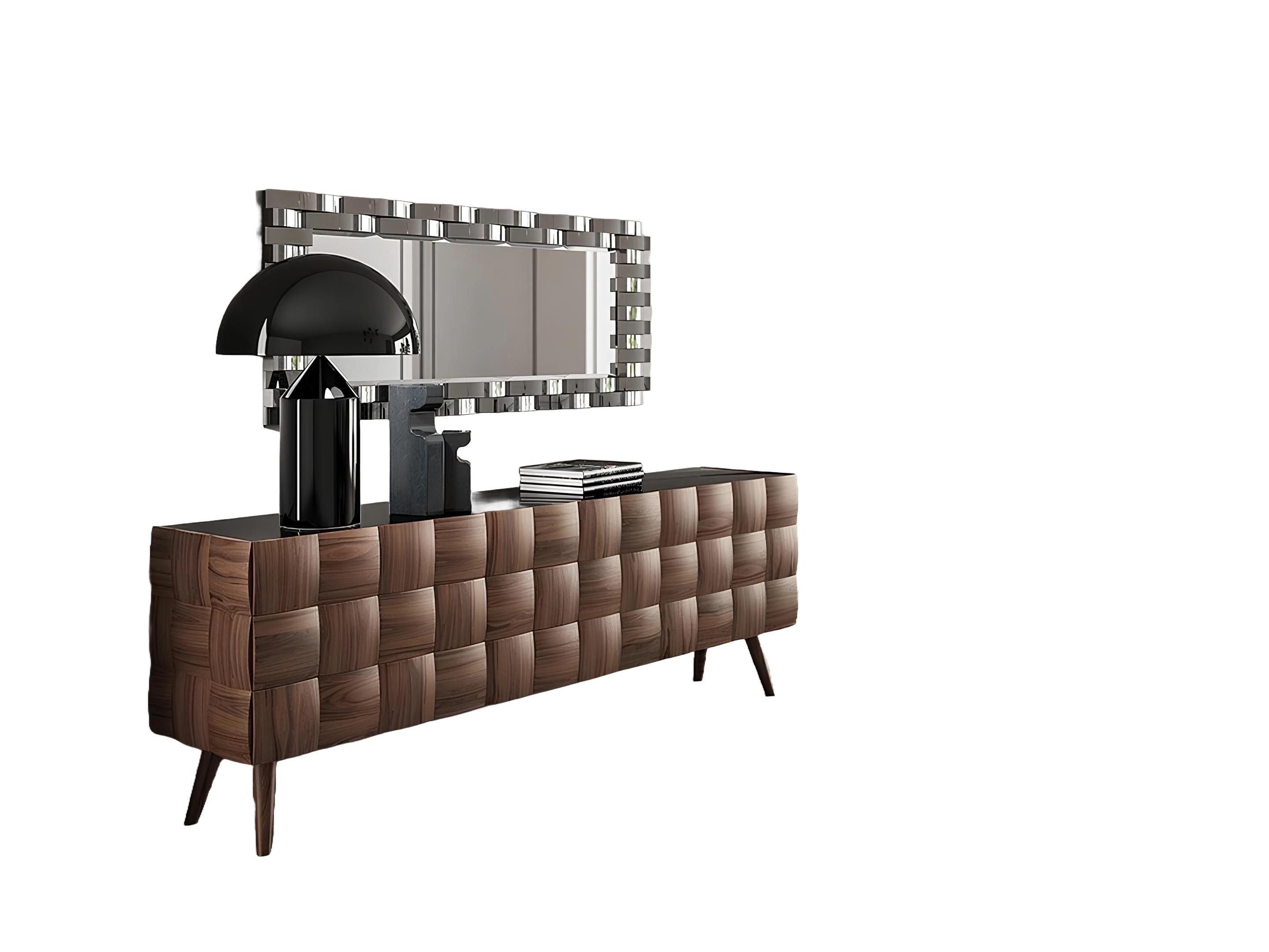 Sideboard Exklusive Kommode mit integriertem Spiegel, stilvolle