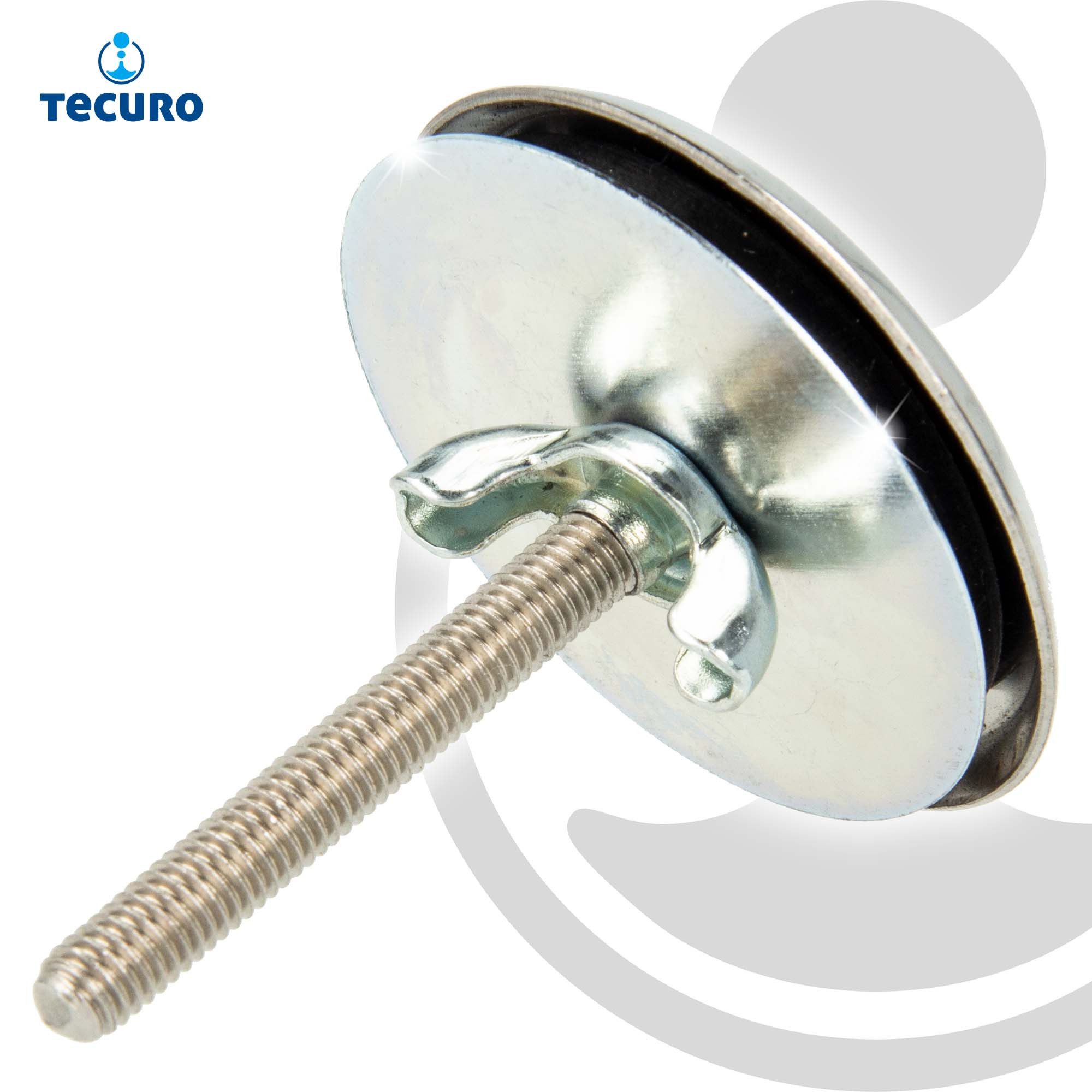 tecuro Rosette Hahnlochstopfen Ringhalter Deckrosette Ø 42 mm Edelstahl poliert