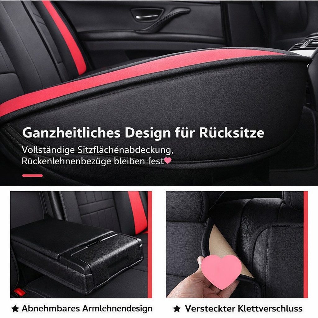 GARRYFIZH Autositzbezug Vollflächiges Echtleder, geeignet für die meisten Fünfsitzer-Modelle, Verschleißfest und geruchsneutral