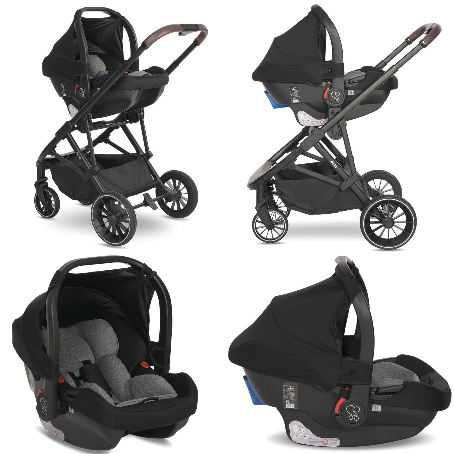 Aria grau Sportsitz, 3 1, Babywanne, Kombikinderwagen Babyschale, in Kombi-Kinderwagen bis 22kg Lorelli