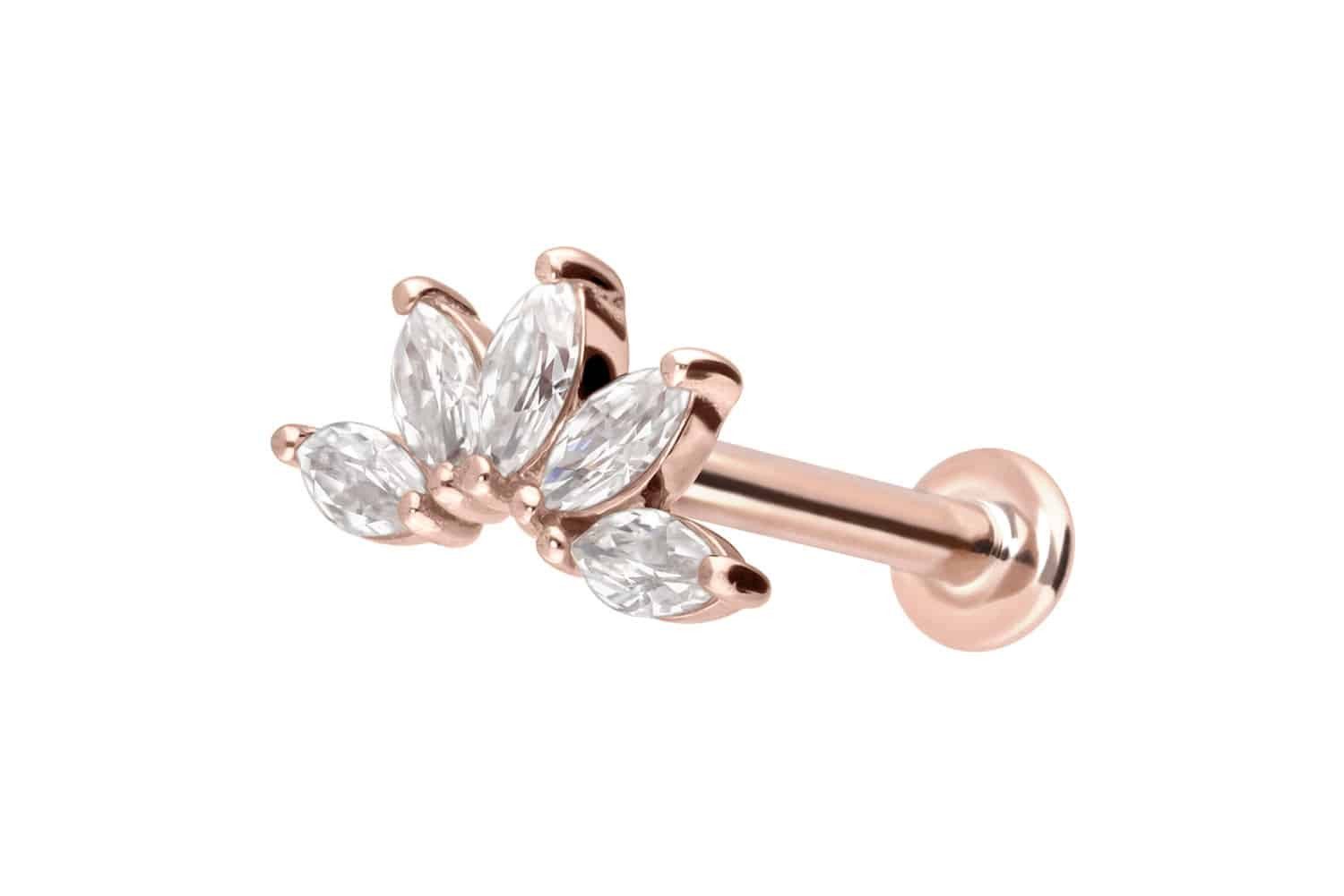 PIERCINGLINE Piercing-Set 14 Karat Gold Labret günstig online kaufen