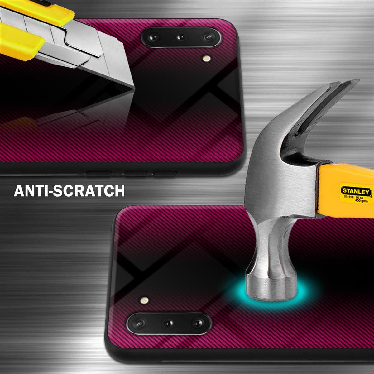 Cadorabo Handyhülle für Samsung Galaxy NOTE 10 Hülle Samsung Galaxy NOTE 10, Robustes Hard Case - Handy Schutzhülle - Hülle - Back Cover Bumper