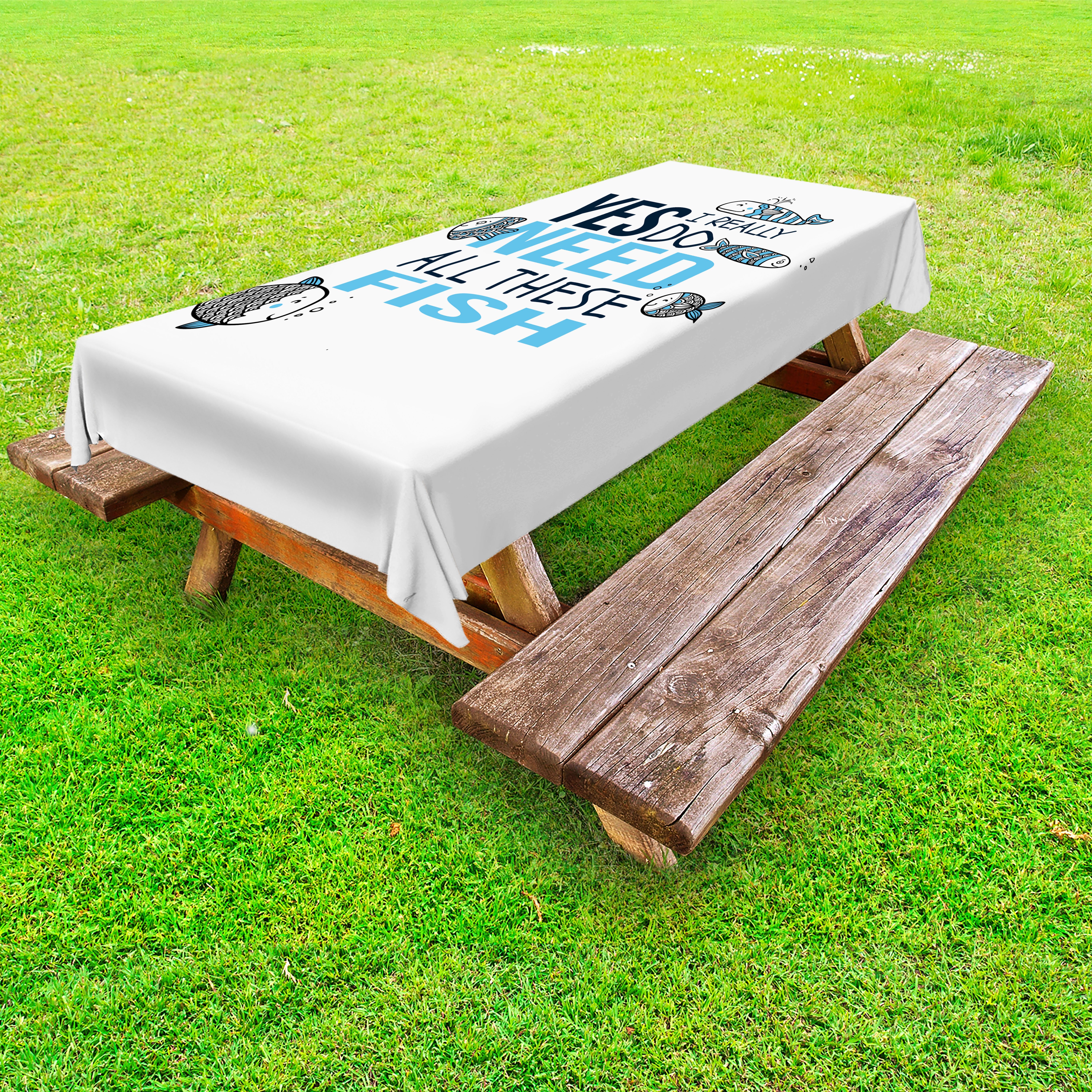Abakuhaus Tischdecke dekorative waschbare Picknick-Tischdecke, Sprichwort Waagen Mit Einer Nachricht Für Haustiere