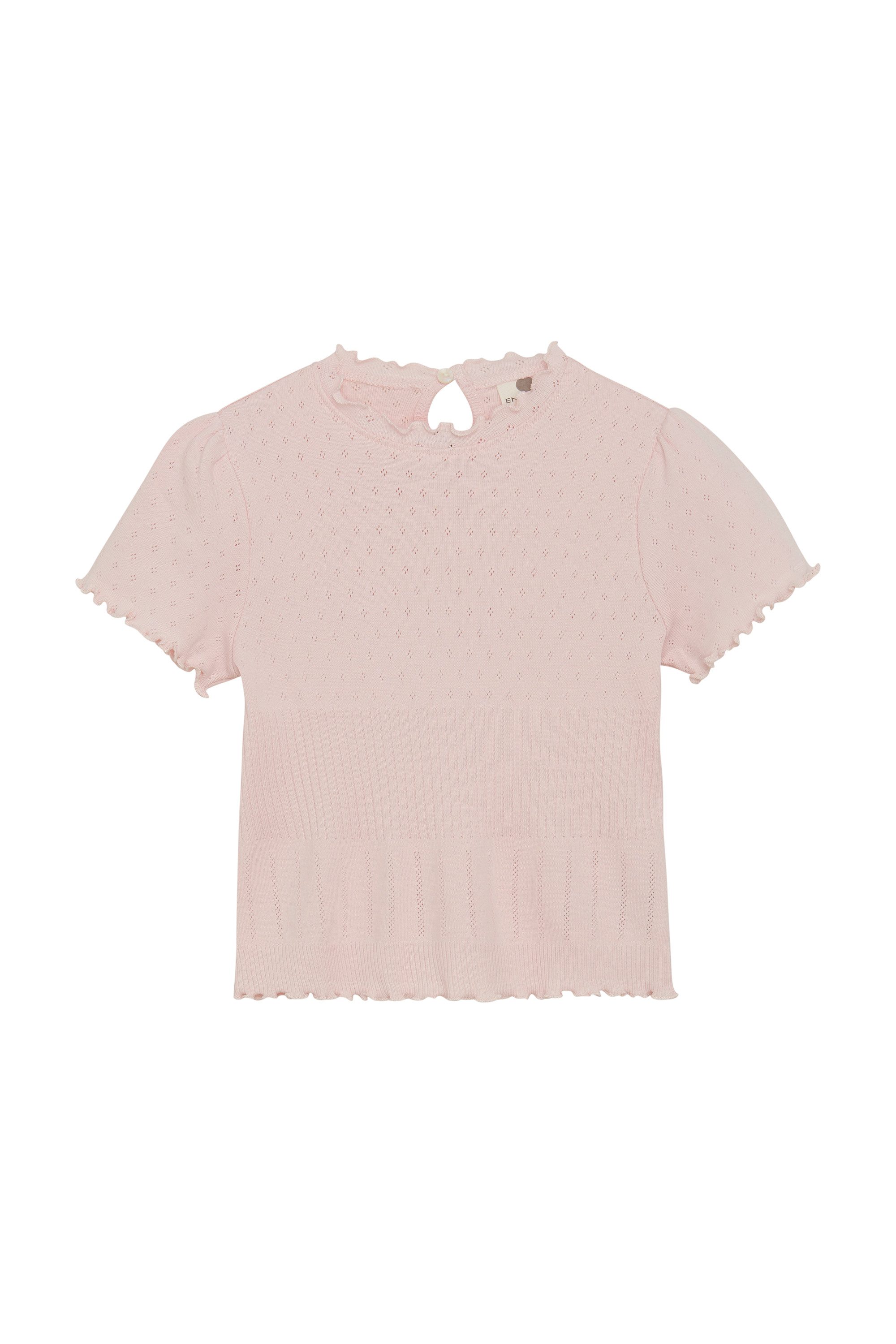 EN FANT Rundhalsshirt ENT-shirt SS Pointelle Niedliches Shirt