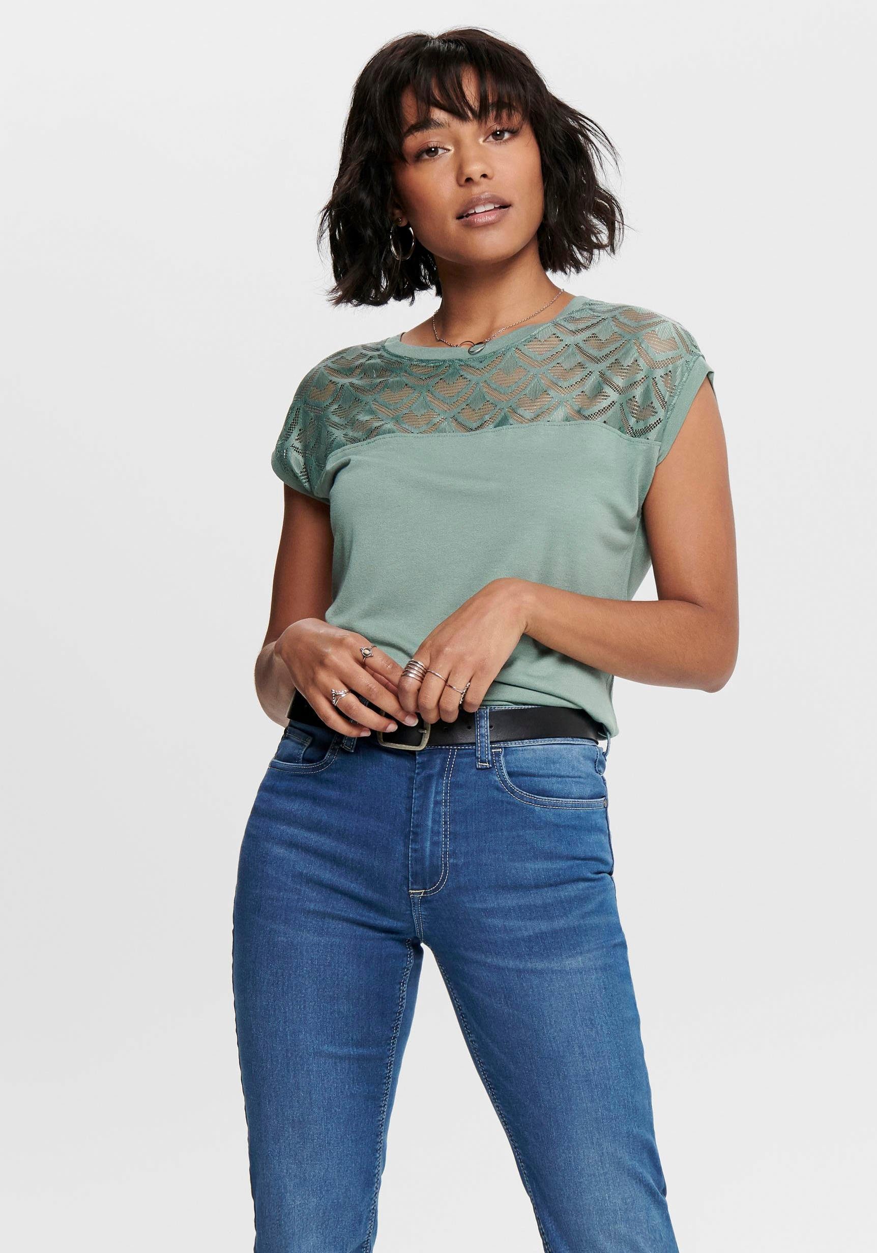 ONLY Spitzenshirt ONLNICOLE chinois green