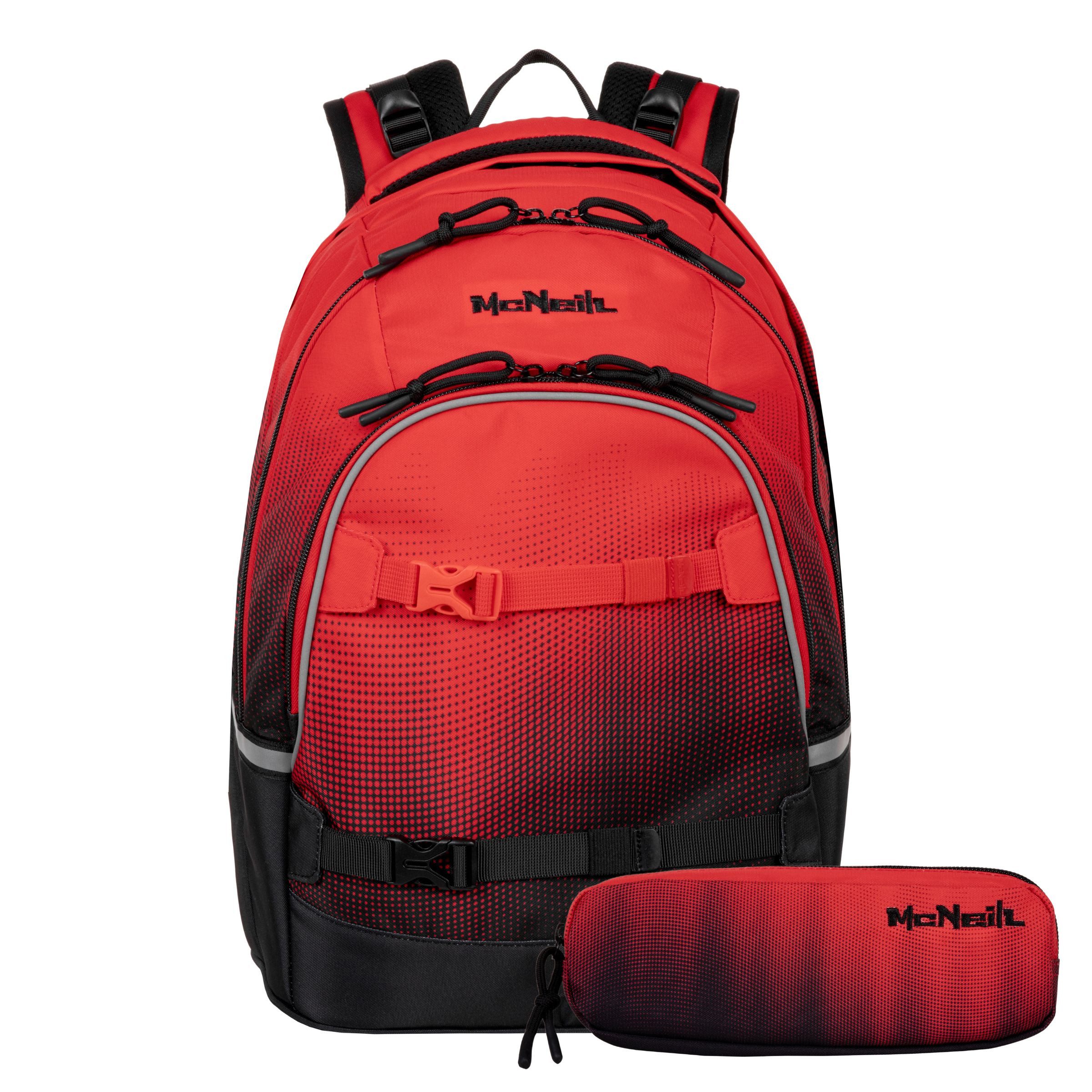 McNeill Schulranzen Schulrucksack MILO Cranberry 2-teilig günstig online kaufen