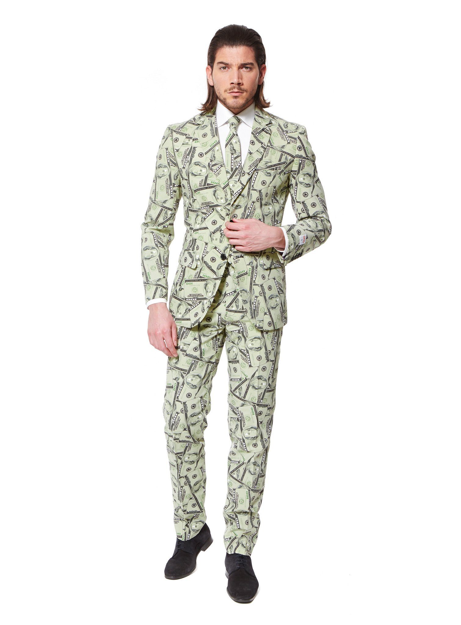 Opposuits Partyanzug Cashanova Anzug Dollar Kostüm - Karneval Halloween, Ausgefallene Anzüge für coole Männer