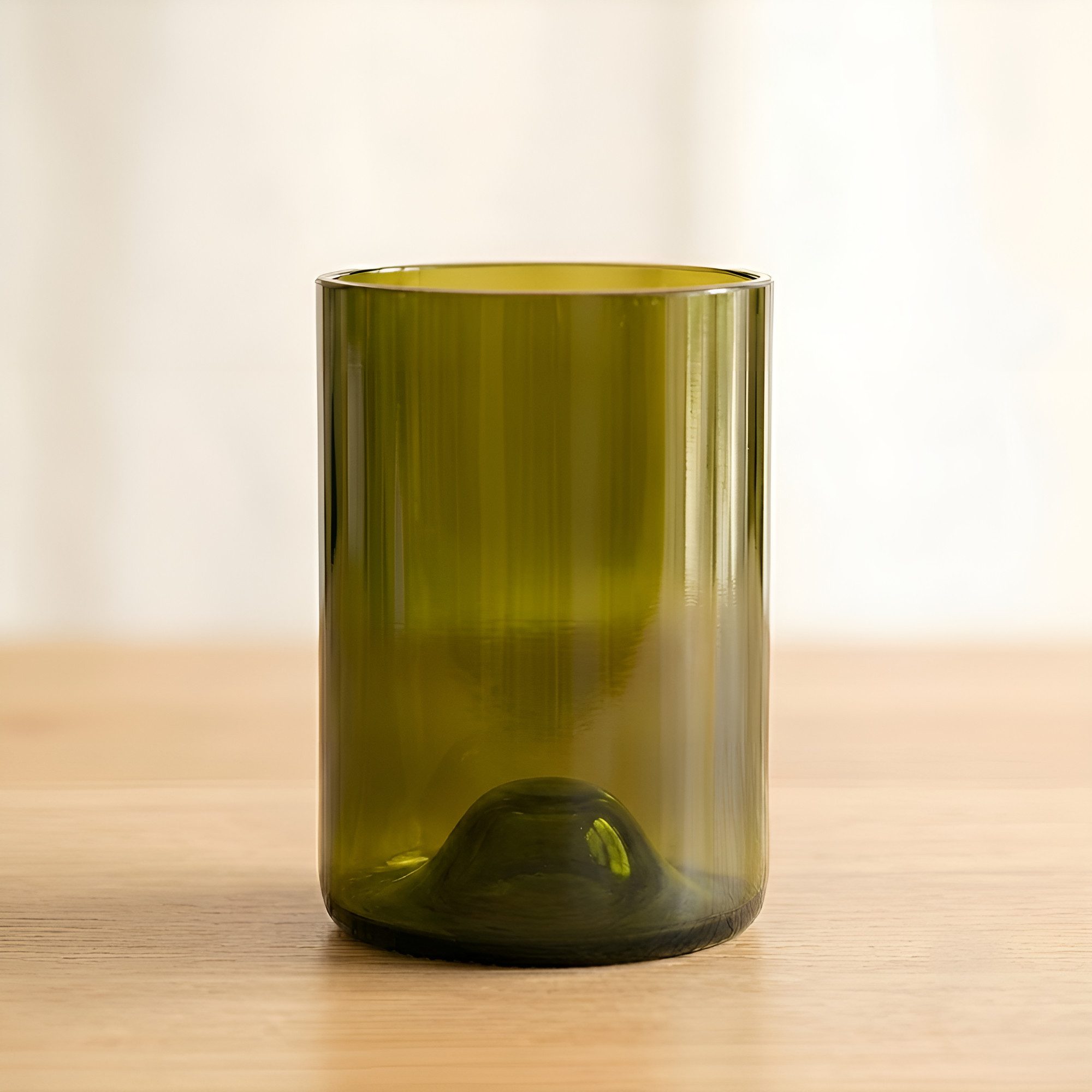 Upglassic Glas Trinkglas 300ml aus echter Weinflasche – Handgefertigtes Unikat, Upcycling-Glas aus alten Weinflaschen
