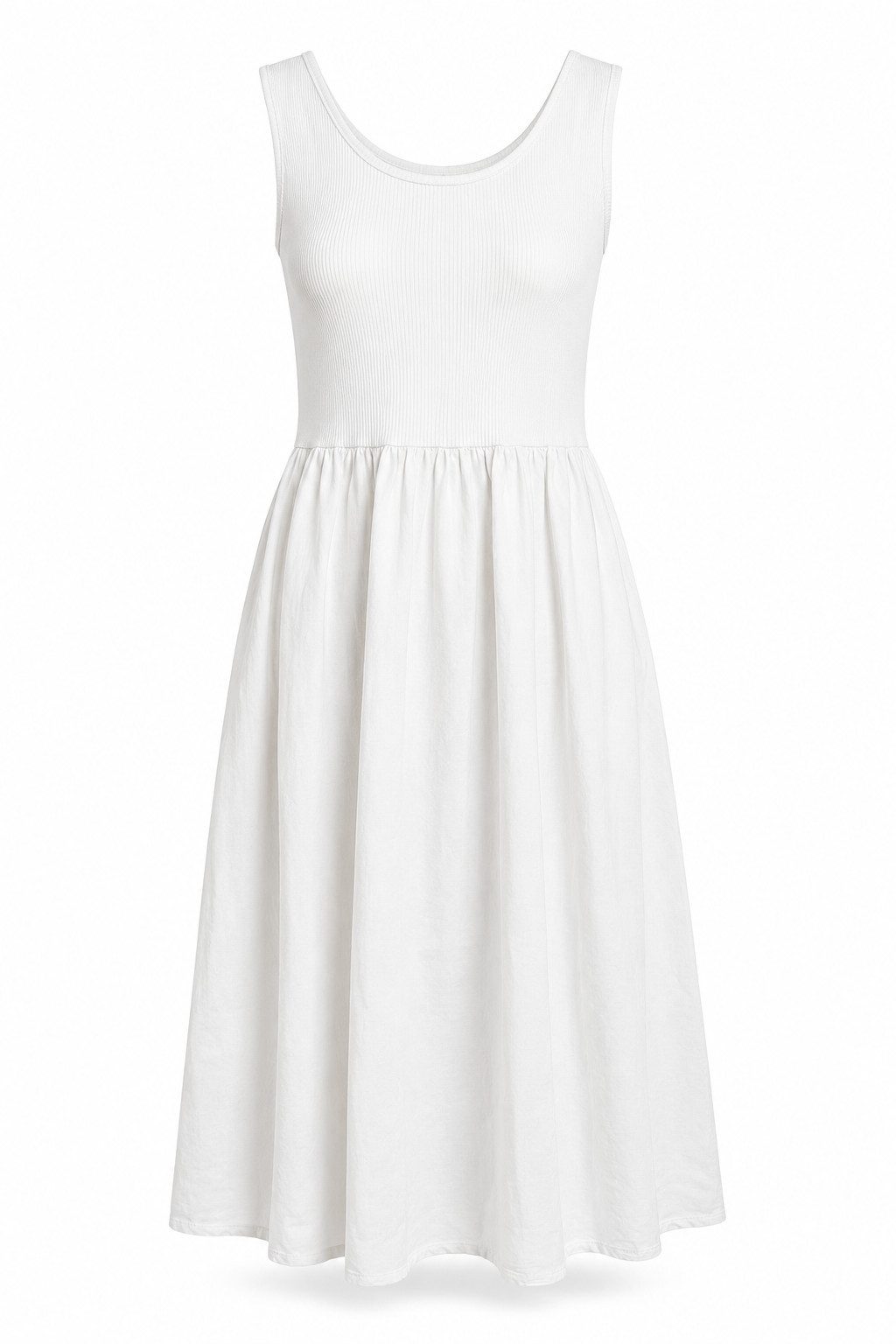 ITALY VIBES Sommerkleid - Ärmelloses Kleid Damen - Midikleid - Jerseykleid - Strandkleid ONE SIZE / passend für Größe XS - L