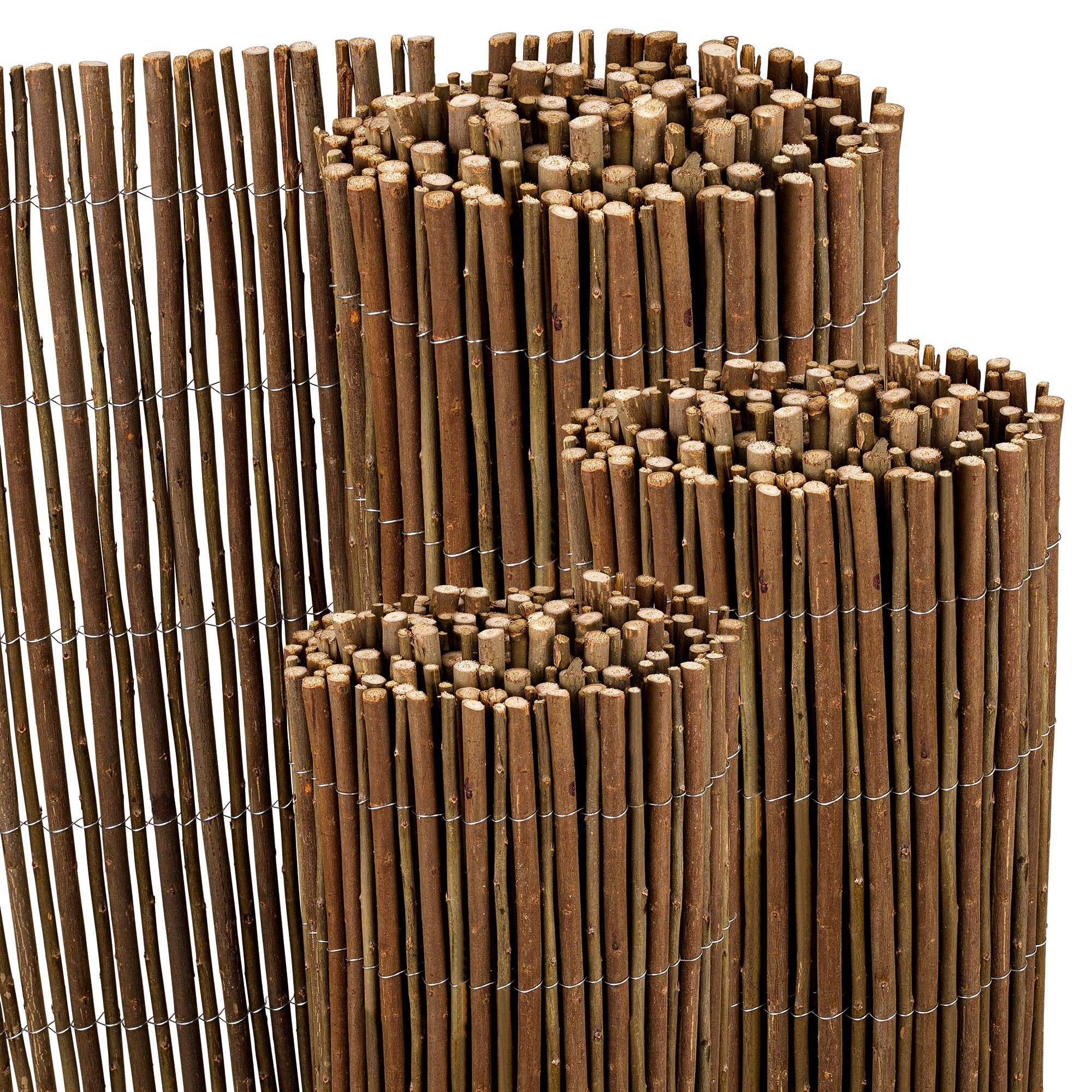 Sol Royal Sichtschutzzaunmatten Weidenmatte Sichtschutz für Gartenzaun Weide SolVision W79, 120x500cm, Leichte Montage Balkonsichtschutz für Terrasse & Garten Weidenzaun