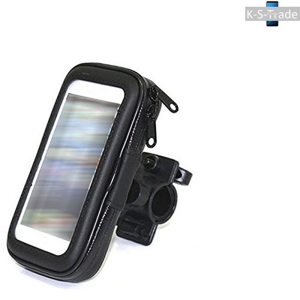 Smartphone-Halterung, (Fahrrad-Halterung kompatibel mit Samsung Galaxy S10  (Dual-SIM) Handy-Halterung Halter Lenkstange Fahrradhalterung Motorrad Bike  Mount Wasserabweisend regensicher schwarz (1x)