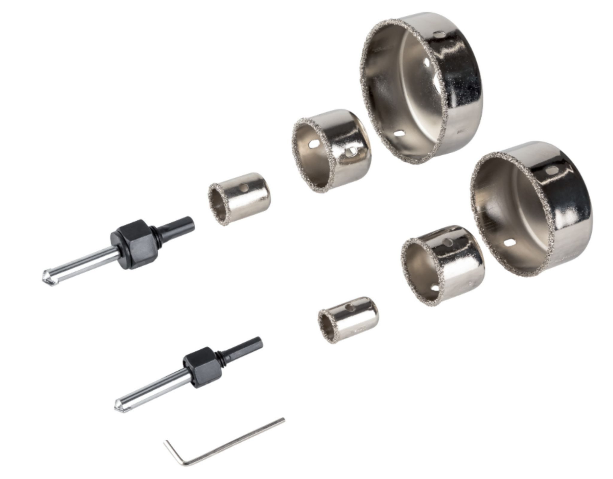 Parkside Lochsäge PARKSIDE® Hartmetall-Lochsägensatz 9-teilig 6 Lochsägen 2 Дрель Karbi