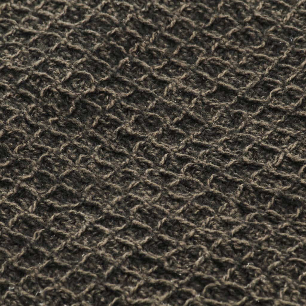 Bettüberwurf Überwurf Baumwolle 125x150 cm Anthrazit/Braun, vidaXL
