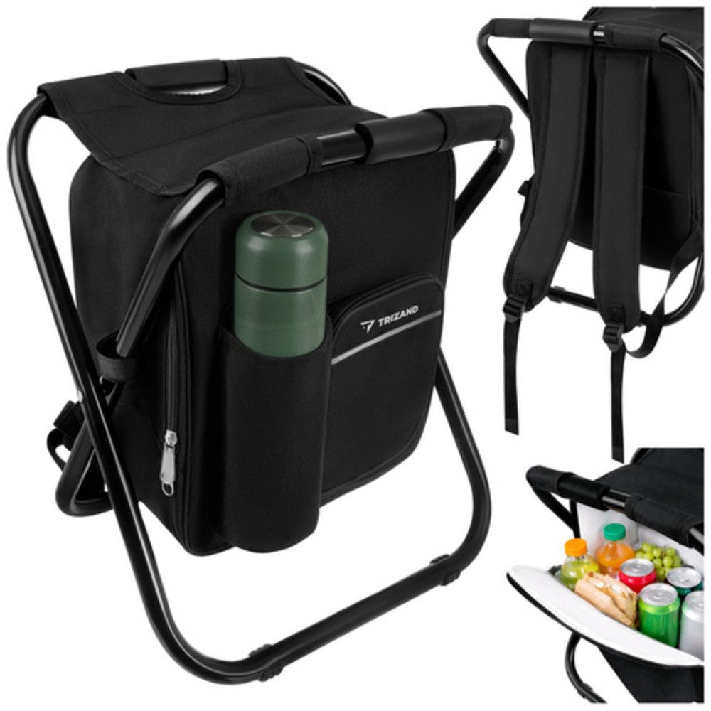 Trizand Angelrucksack Touristentasche 3-in-1 Angelstuhl (Spar-Set, 1-tlg., Thermotasche), Die wasserdichte PEVA-Isolierung im 15-Liter-Hauptfach
