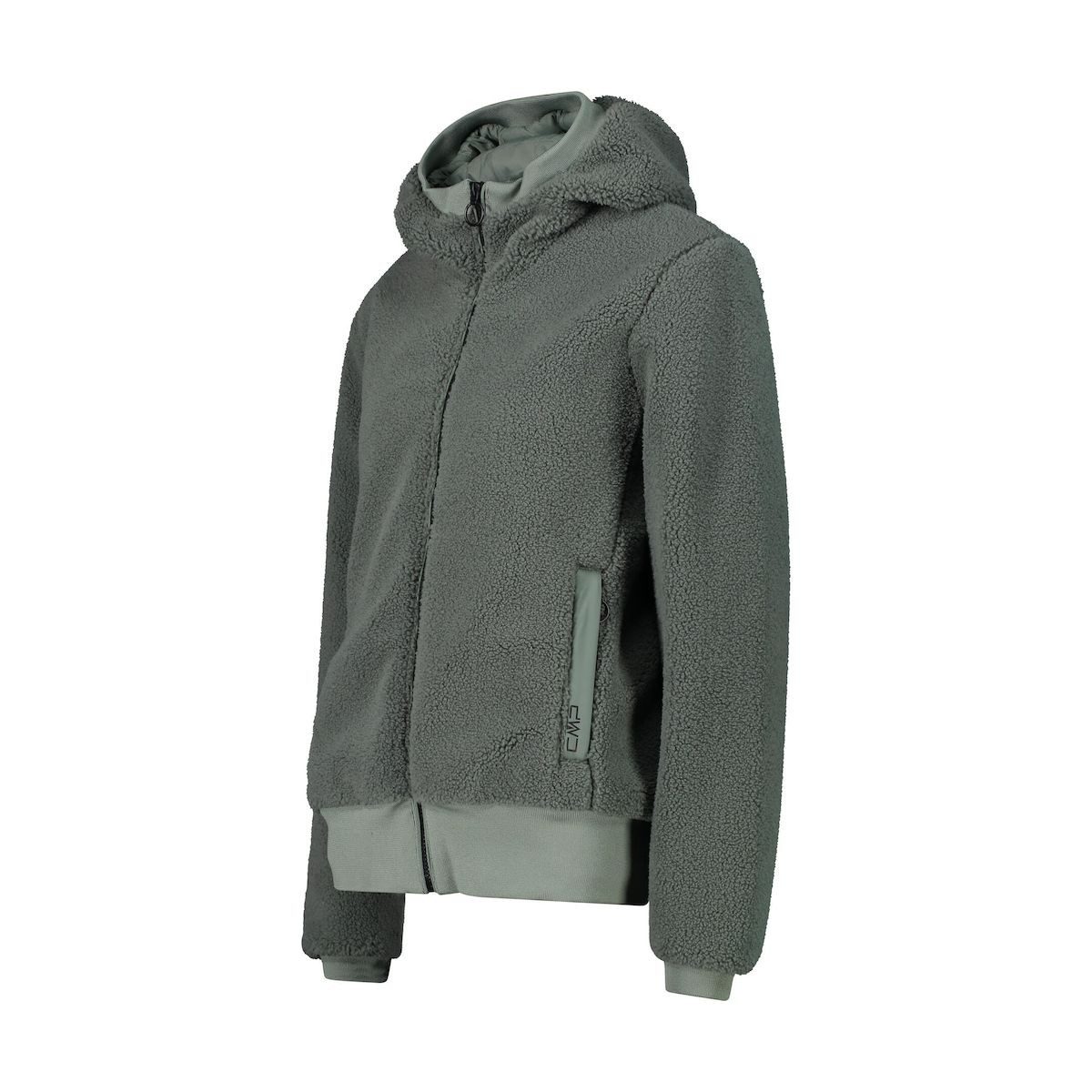 CMP Outdoorjacke Woman Jacket FIX Hood Extrem weiche und warme Teddy Fur Jacke mit elastischen Bündchen und