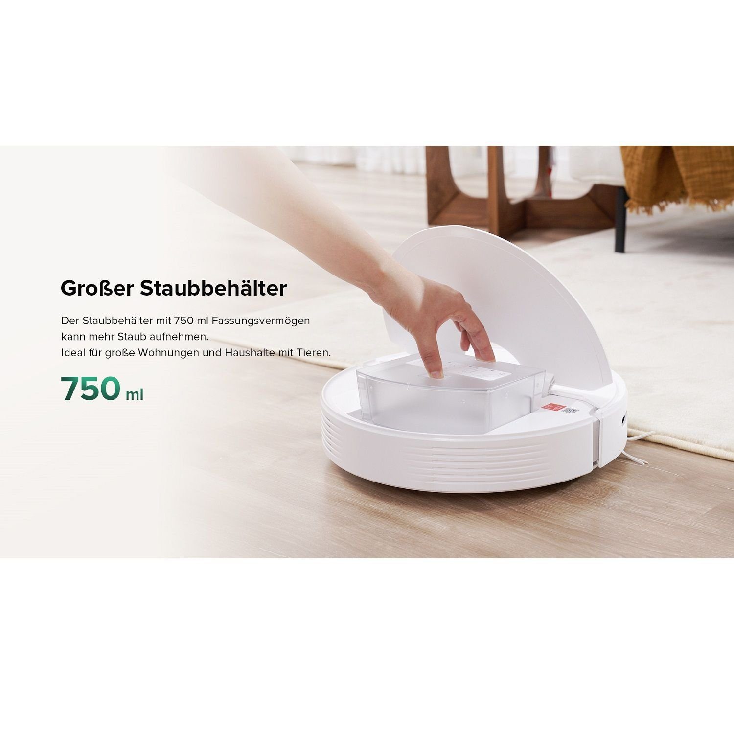 Roborock Akku-Hand-und Stielstaubsauger W Saug- 58 2700Pa, Q7 weiß Vacuum Wischroboter Navigation Cleaner LiDAR