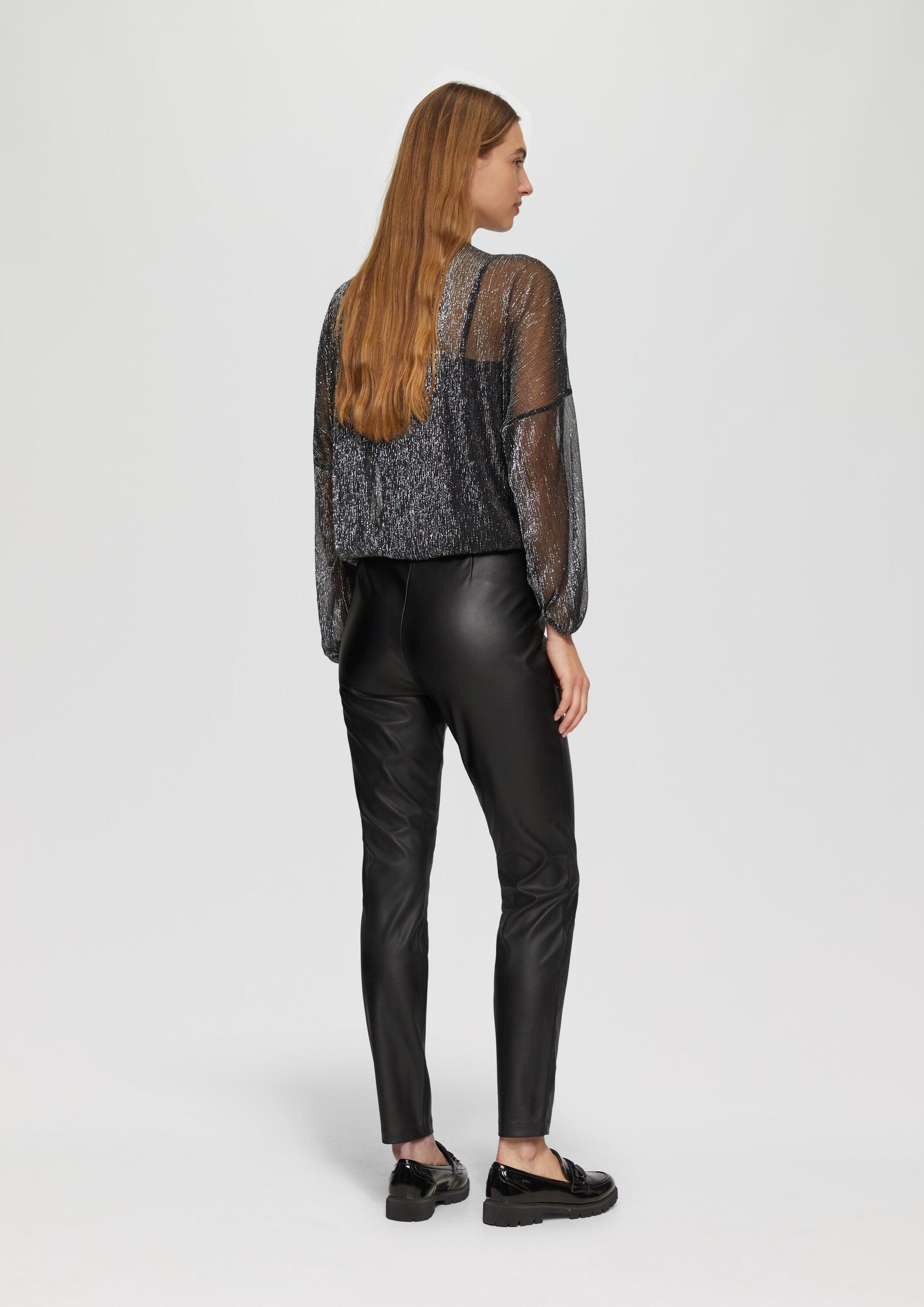 s.Oliver Leggings Hose Leggings aus Kunstleder