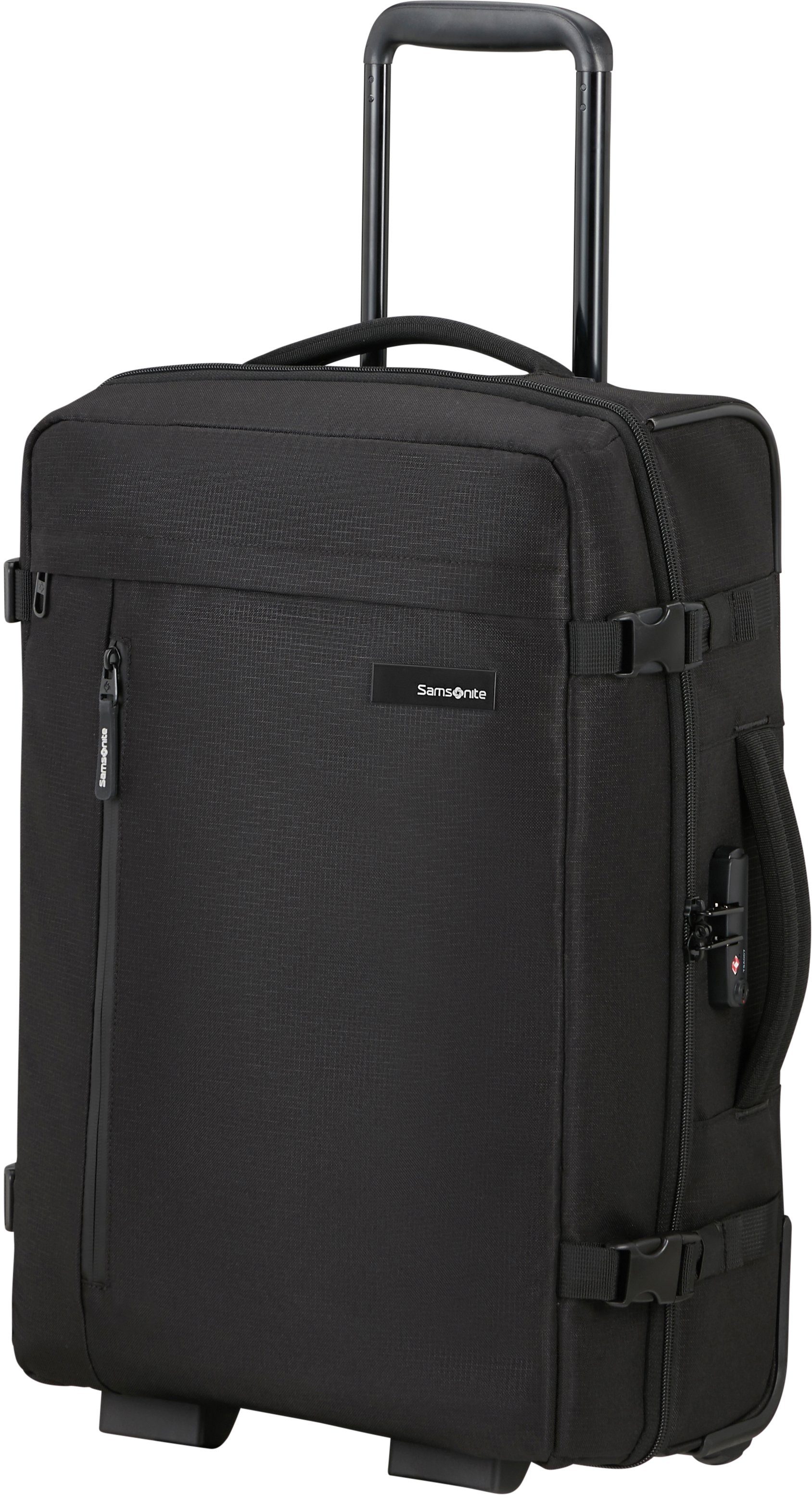 cm, Black 2 teilweise Samsonite Weichgepäck-Trolley Roader, 55 aus Material Rollen, Deep recyceltem