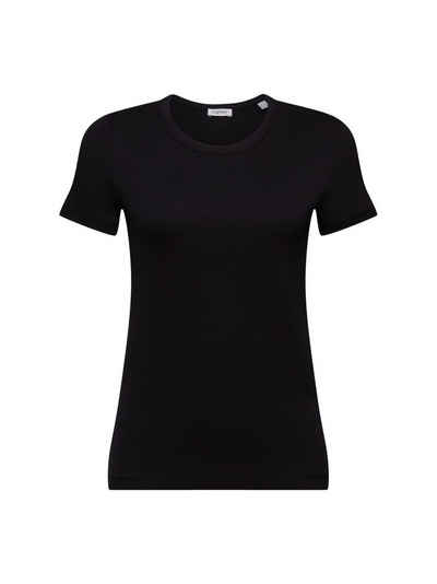 Esprit T-Shirt Kurzärmliges Baumwoll-T-Shirt (1-tlg)