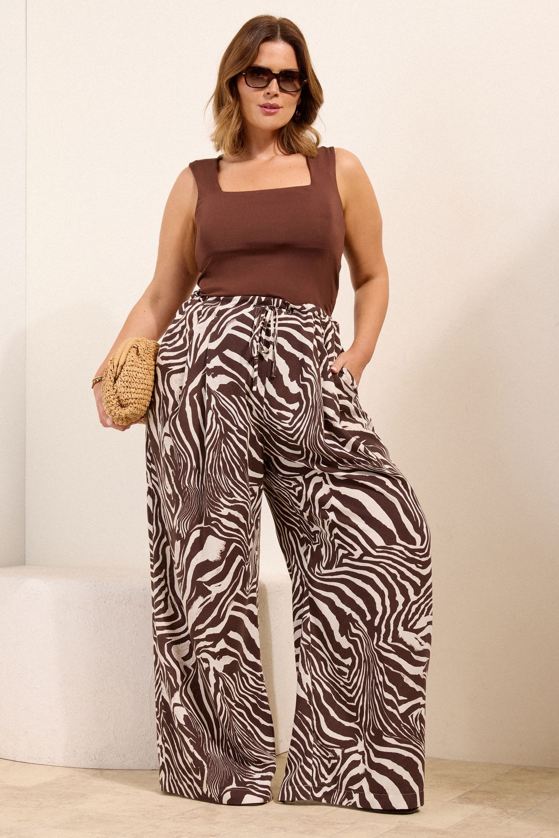 Friends Like These Palazzohose Friends Like These Hose mit weitem Bein, Curve (1-tlg)