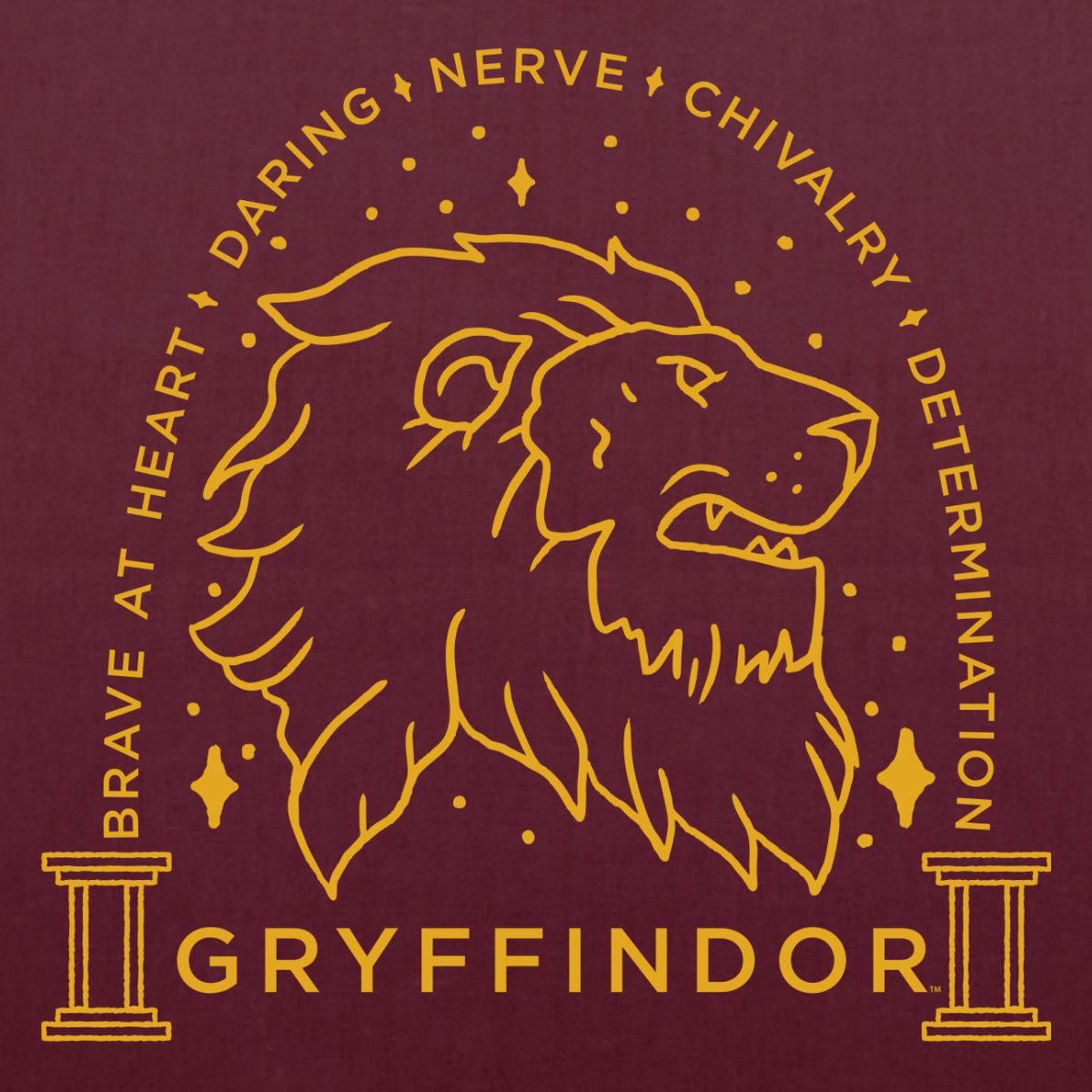 Spreadshirt Henkeltasche Harry Potter Gryffindor Löwe Stoffbeutel (1-tlg)