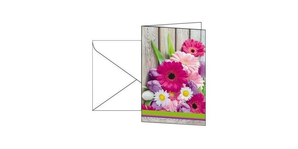 Sigel Druckerpapier Faltkarte Motivkarte 220g/m² farbig Colorful 10 St./Pack
