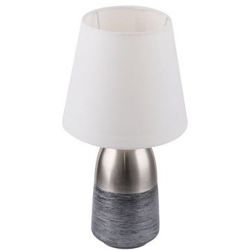 etc-shop LED Tischleuchte, Leuchtmittel inklusive, Warmweiß, Farbwechsel, Touch Tisch Lampe DIMMBAR Wohn ZImmer FERNBEDIENUNG Textil